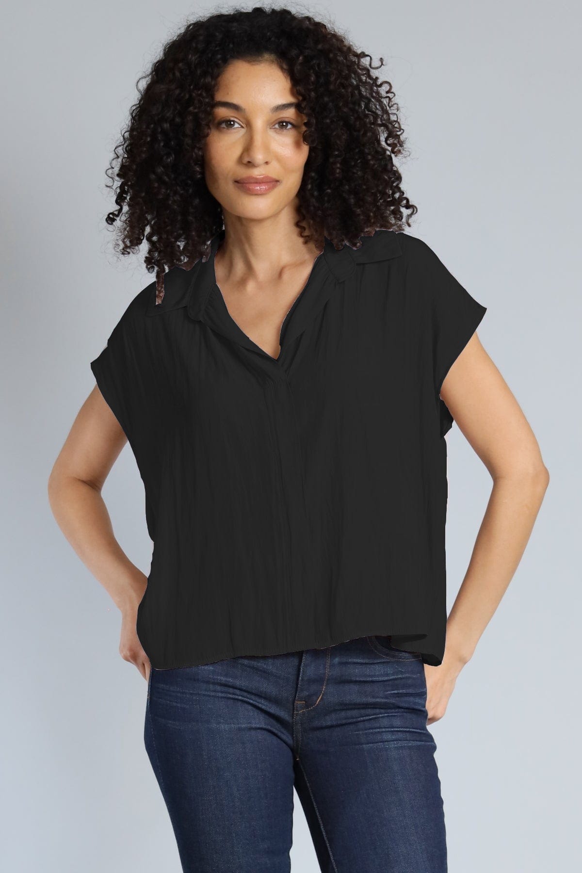 Collar V-Neck Top