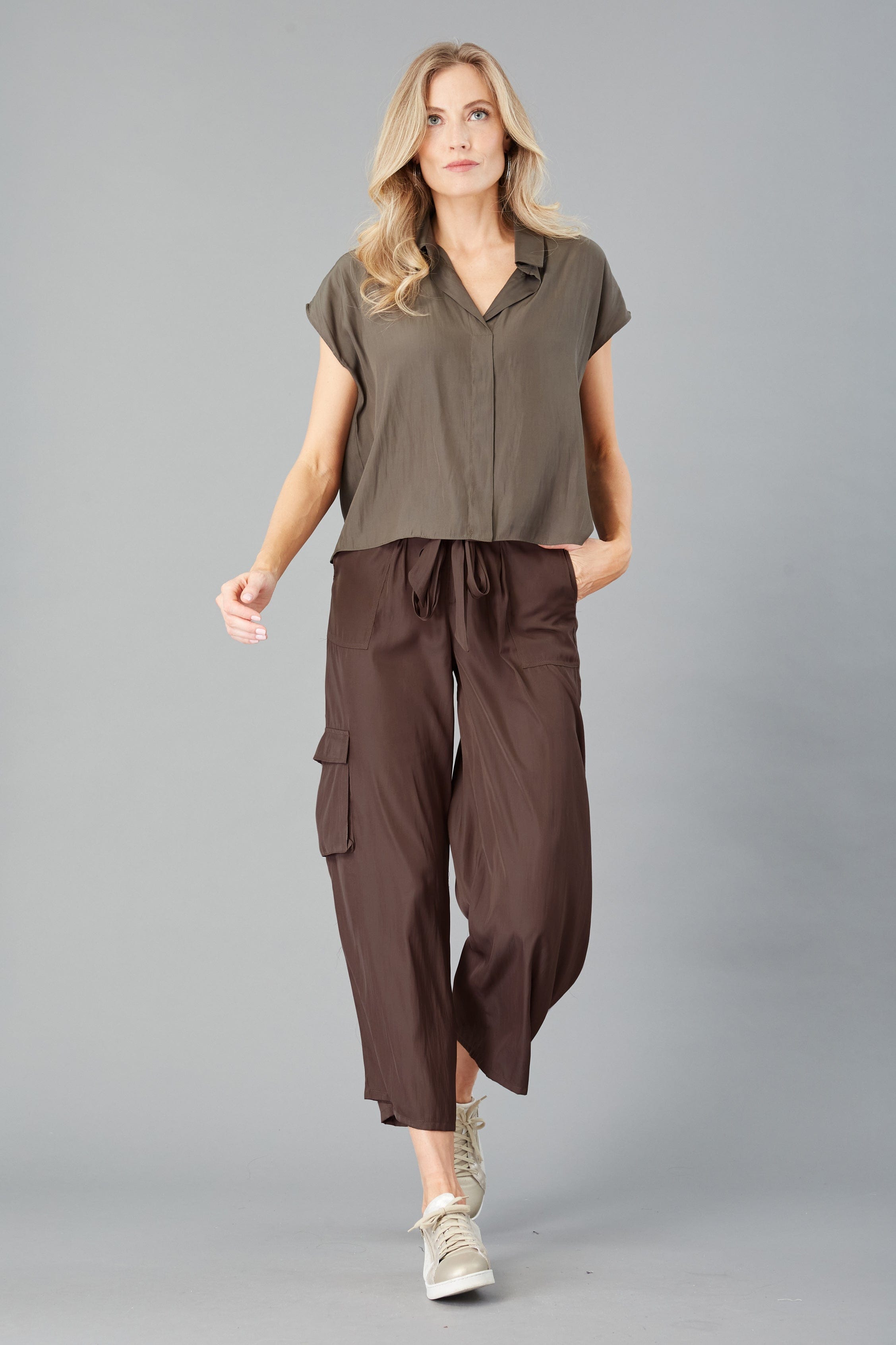 Belted D-Satin Cargo
