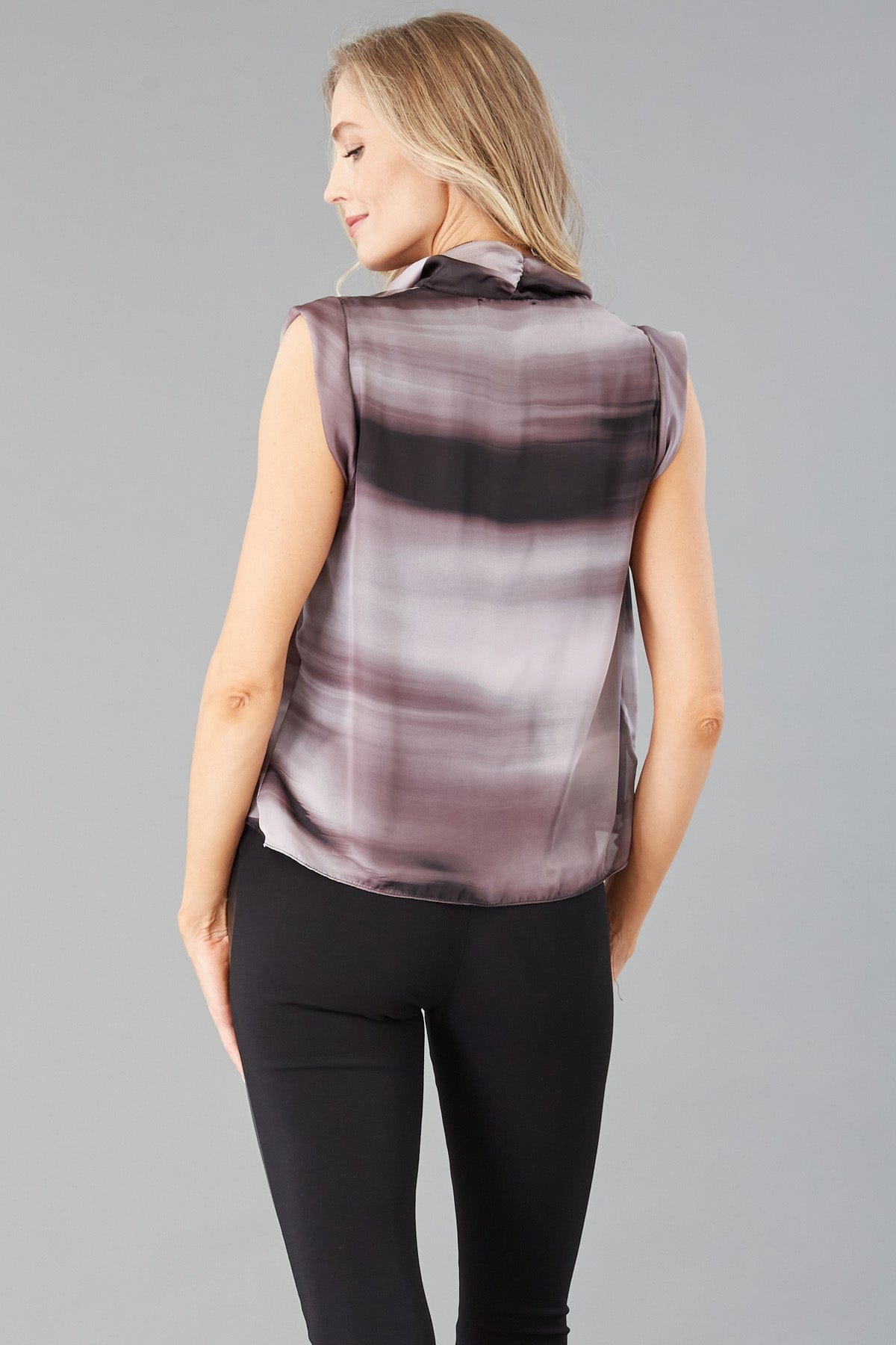 Tie-Dye Cowl Neck Top