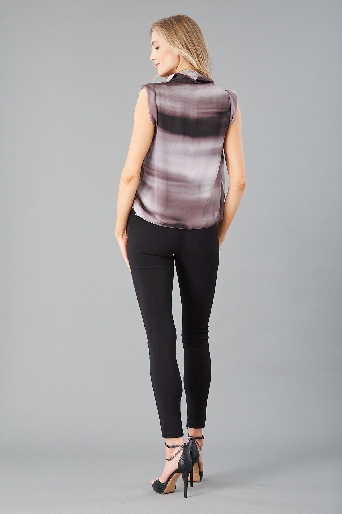 Tie-Dye Cowl Neck Top