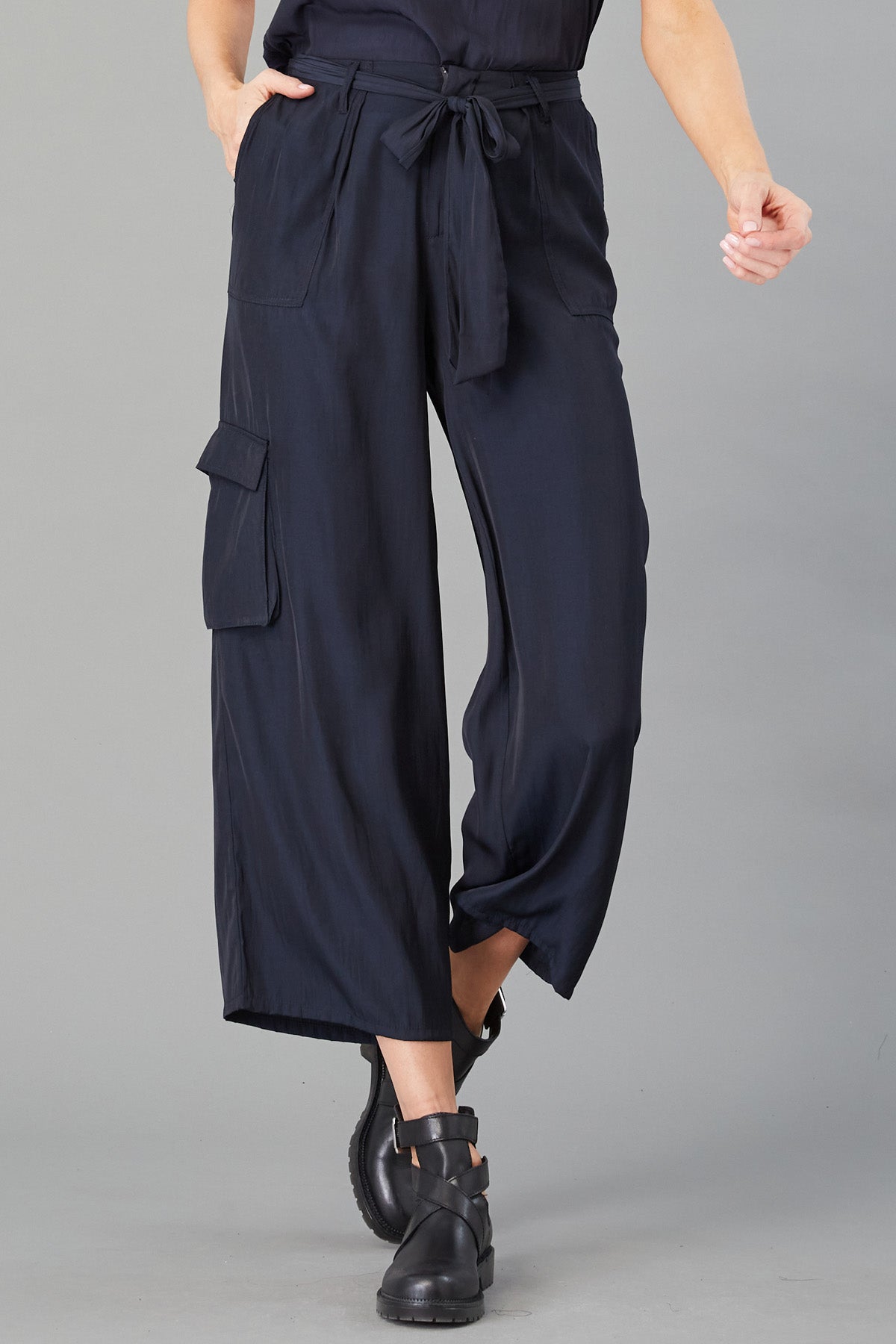 Belted D-Satin Cargo