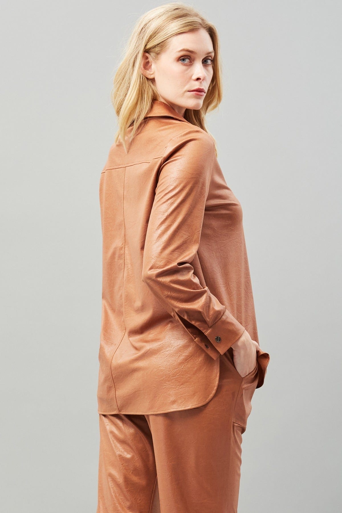 Leather Jersey Shirt