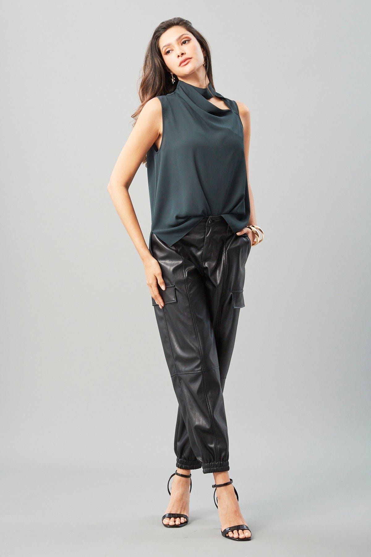 Draped Cut-Out Top