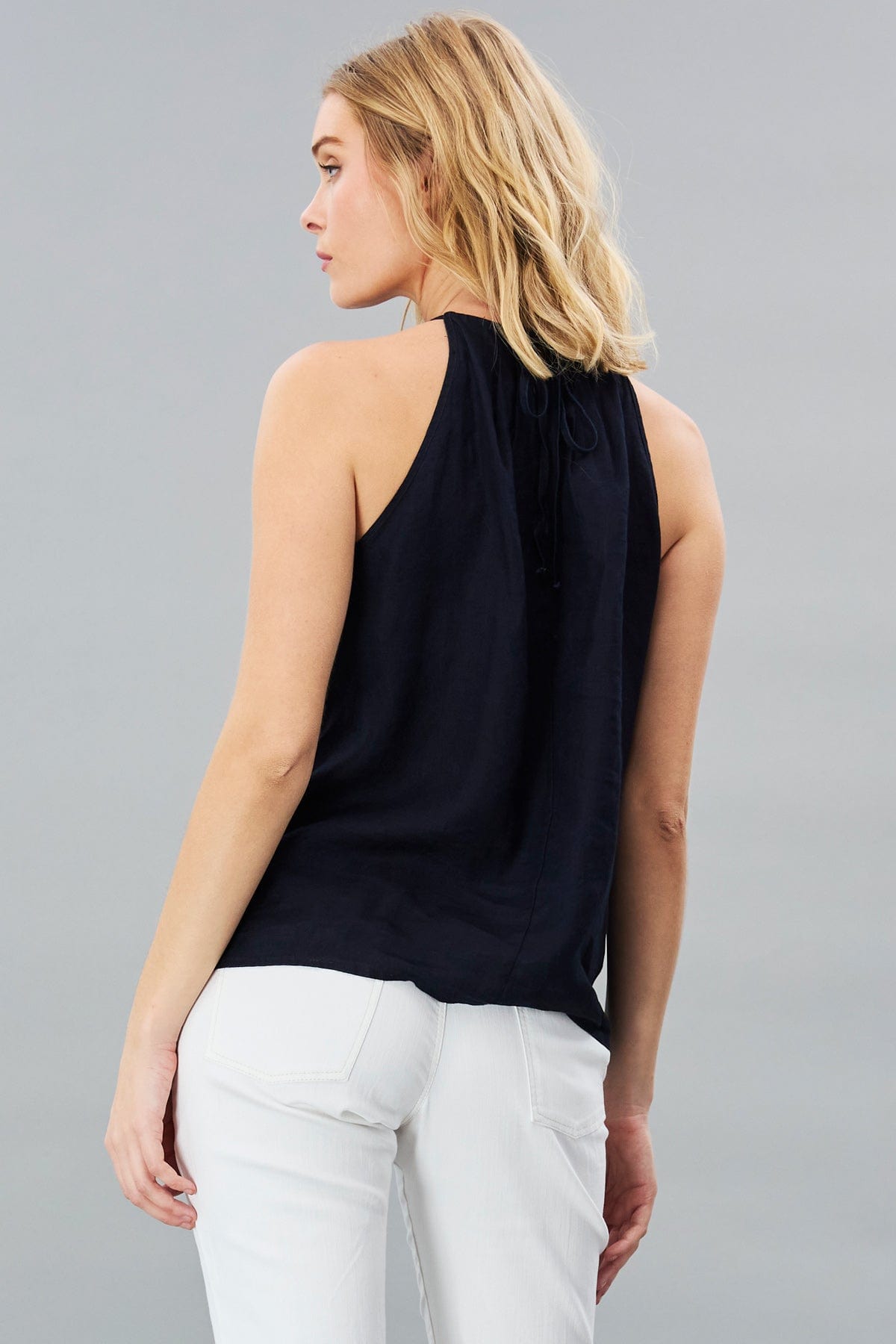 Cupro / Linen Halter Top