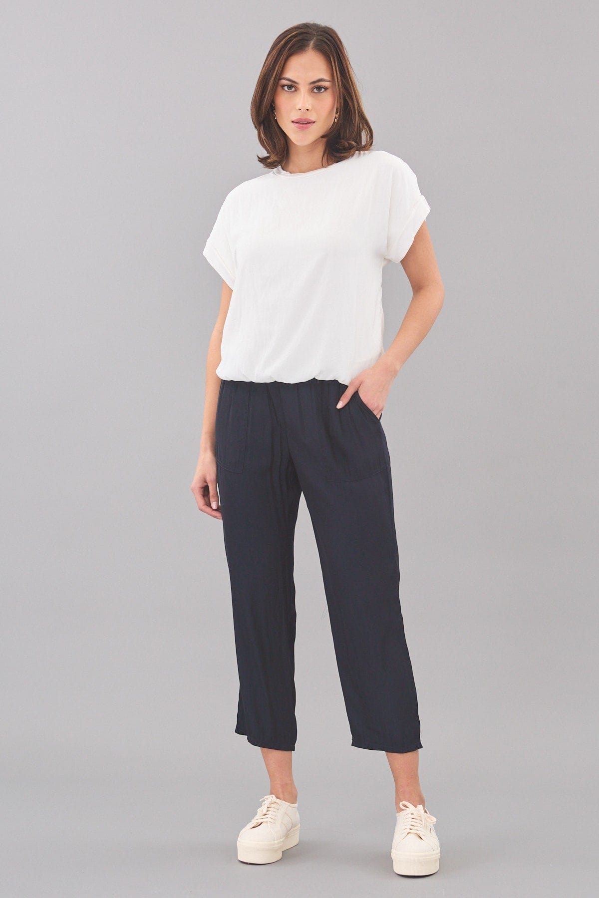 Bubble Hem Crew Neck