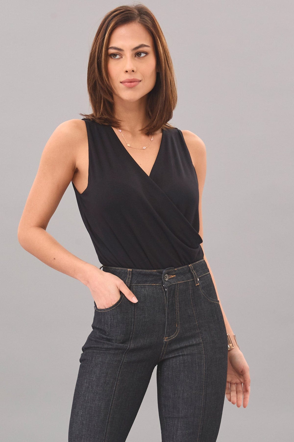 Jersey Surplice Bodysuit