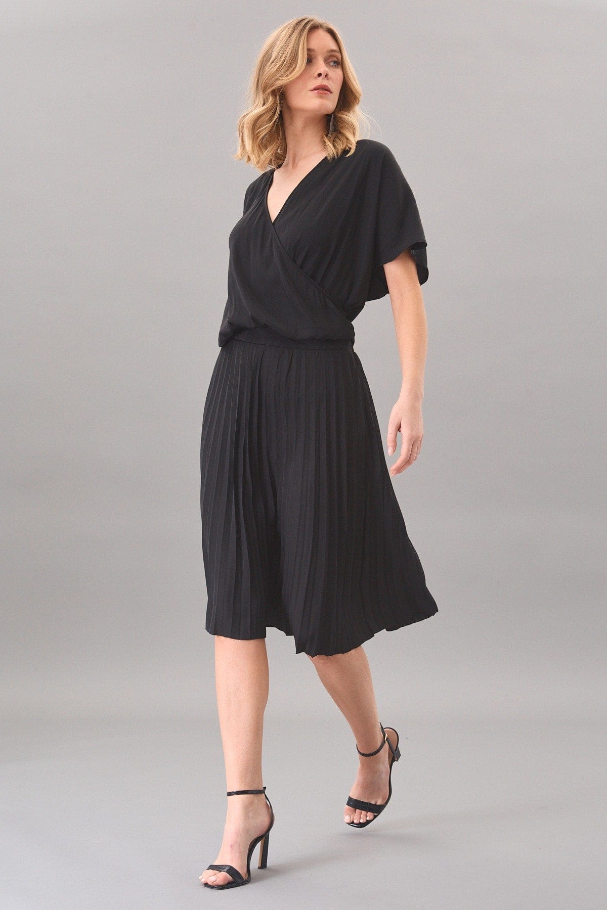 D-Satin Surplice Top