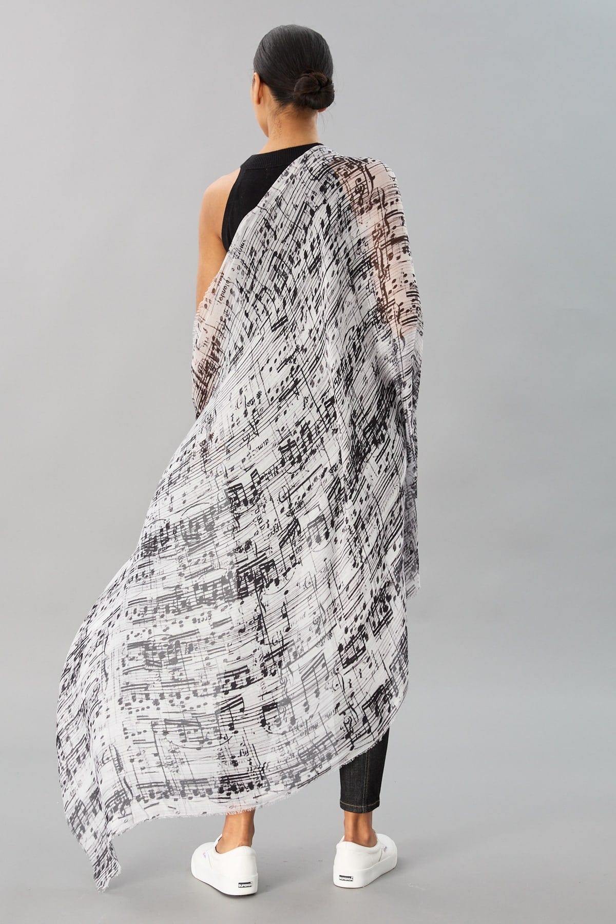 Musical Notes Print Scarf