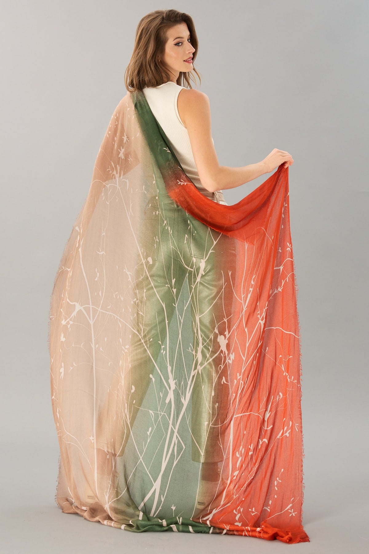 Rustic Tree Printed Scarf