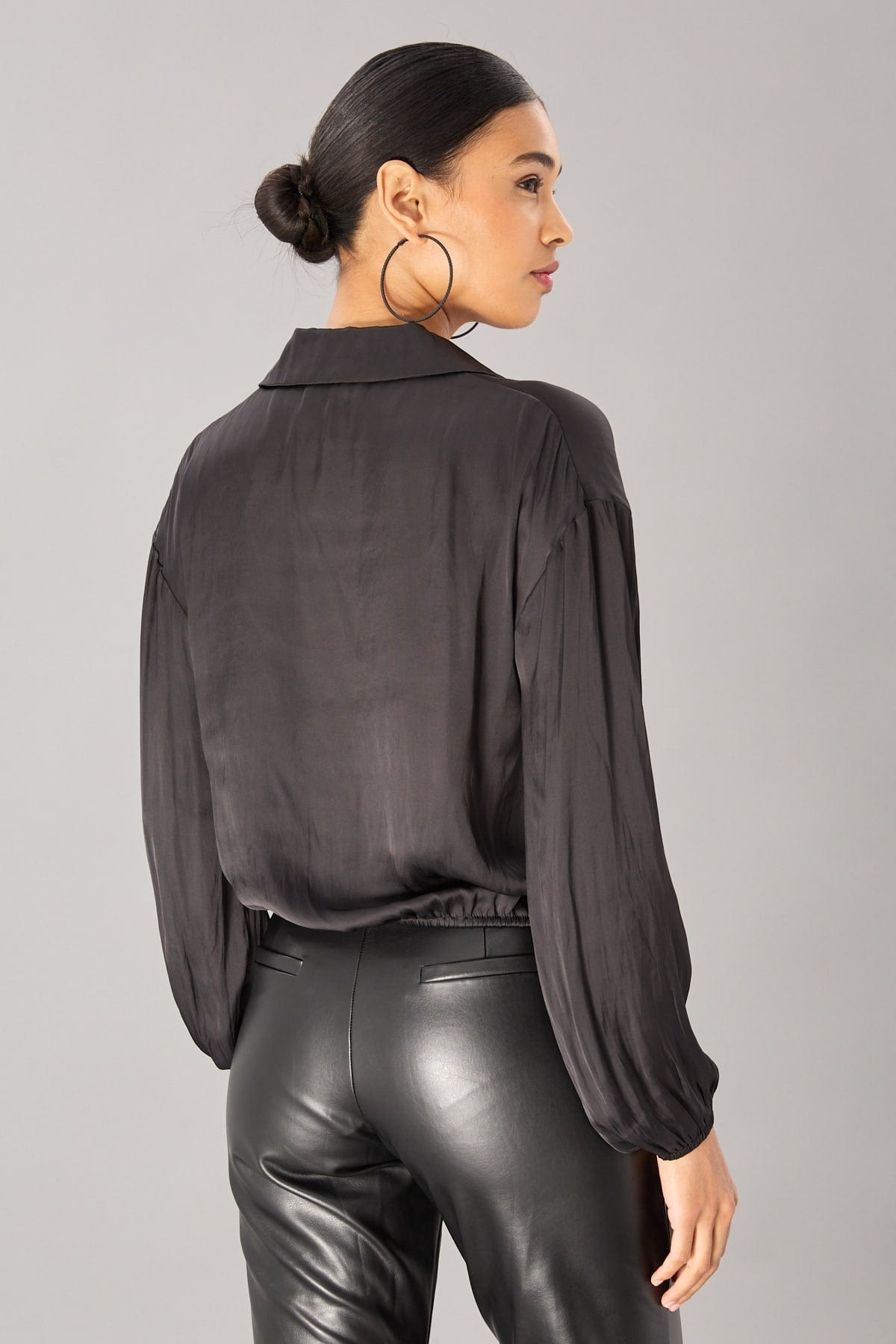 Vintage Satin Surplice Top