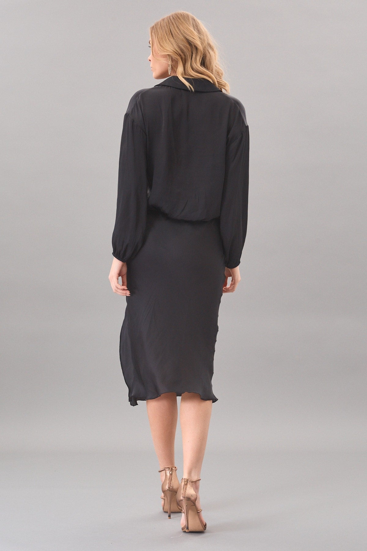 Vintage Satin Surplice Top