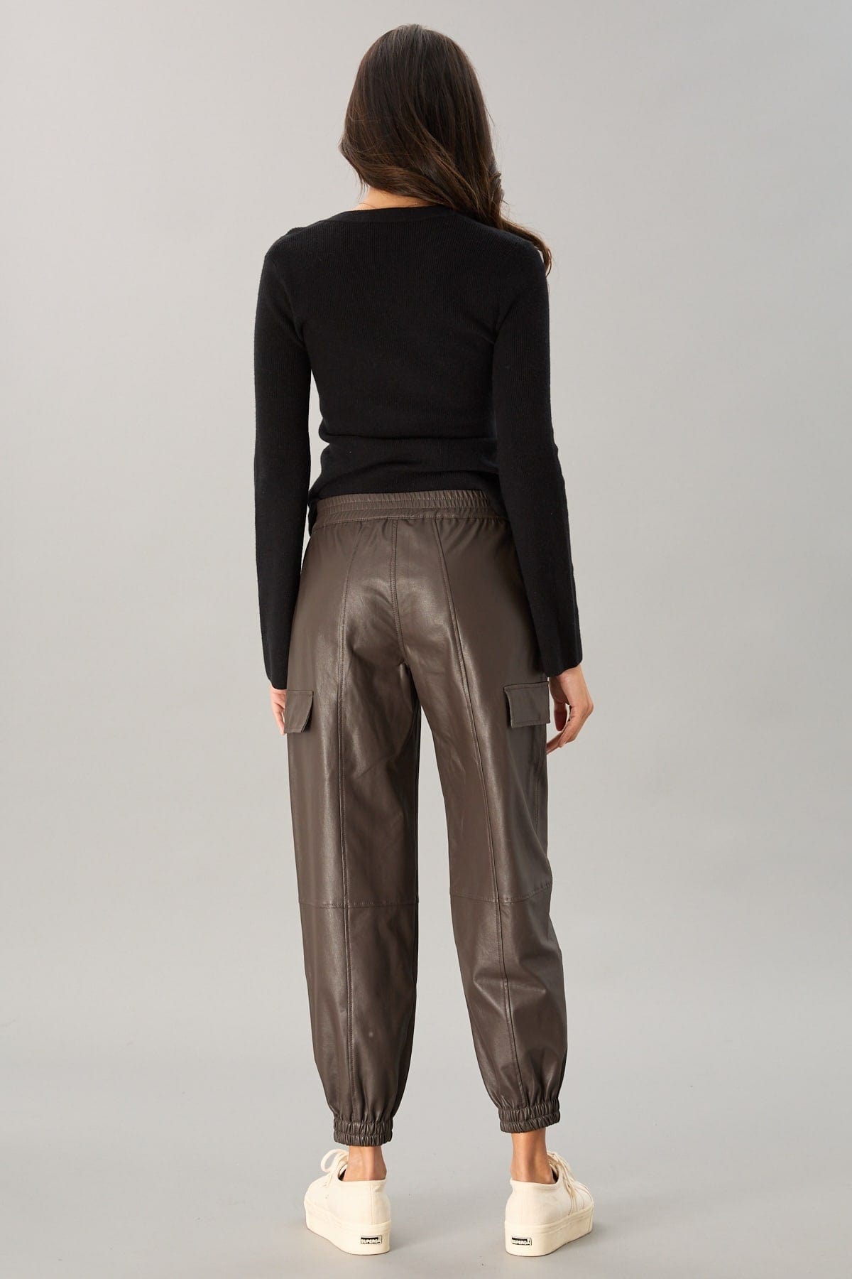 Vegan Leather Cargo Jogger