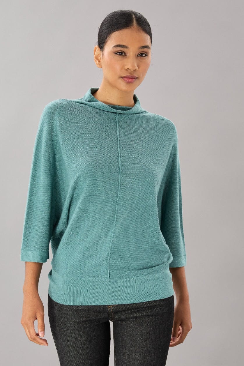 Three-quarter Raglan Batwing Sweater