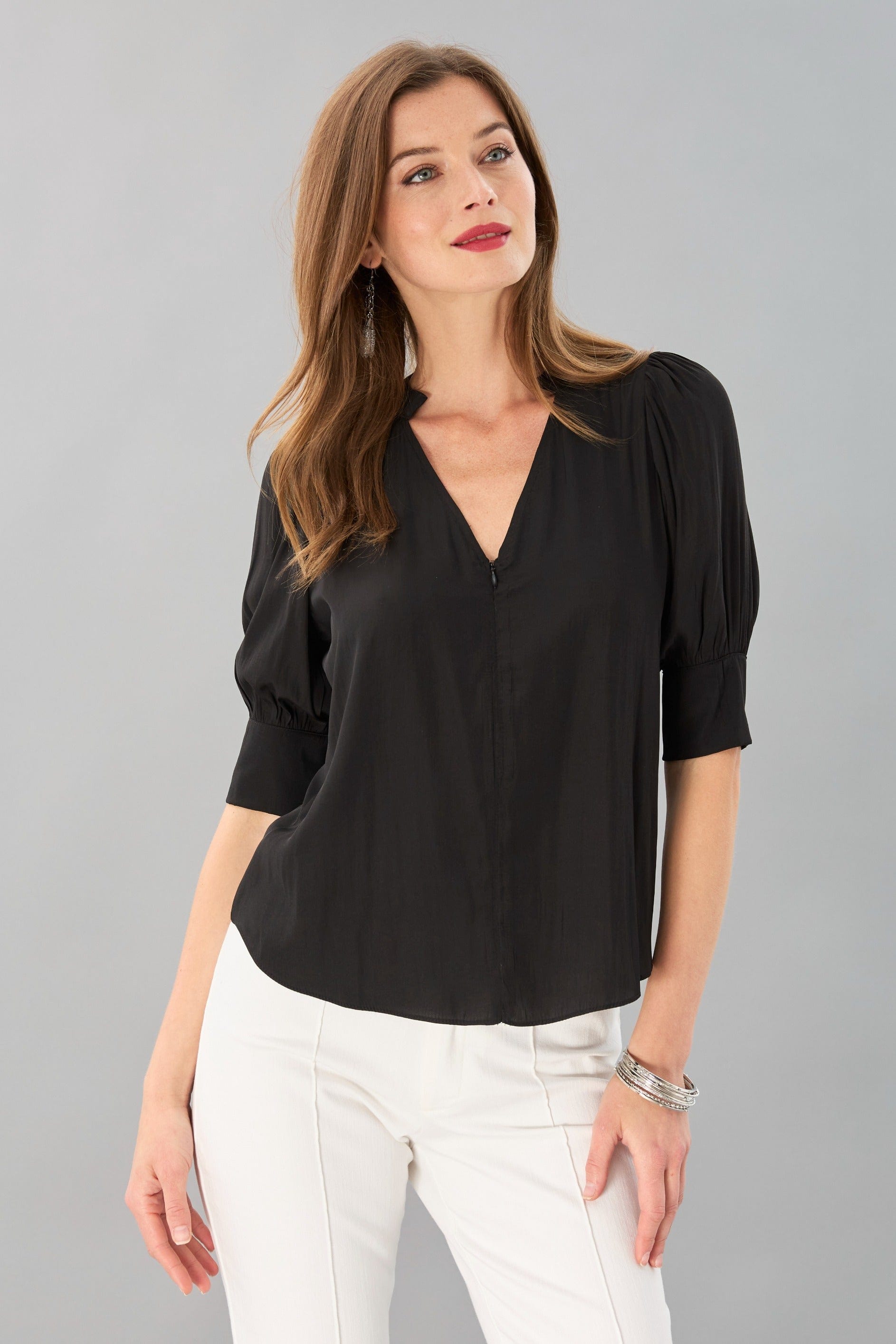 Miro Zip Front Blouse