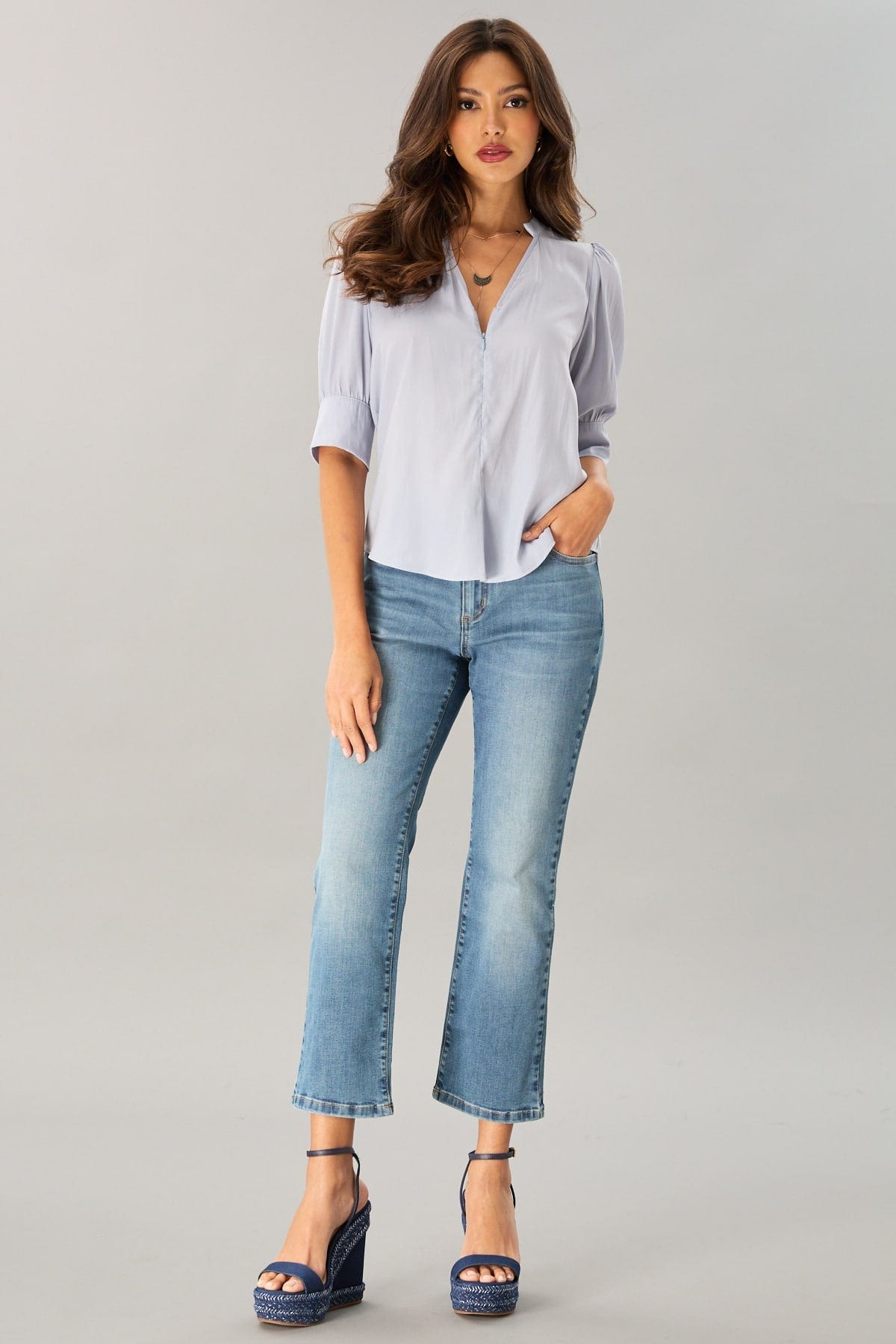 Miro Zip Front Blouse