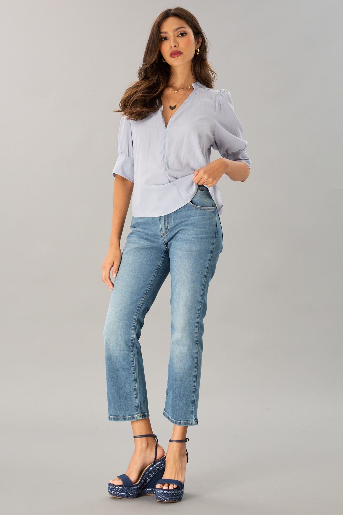 Miro Zip Front Blouse