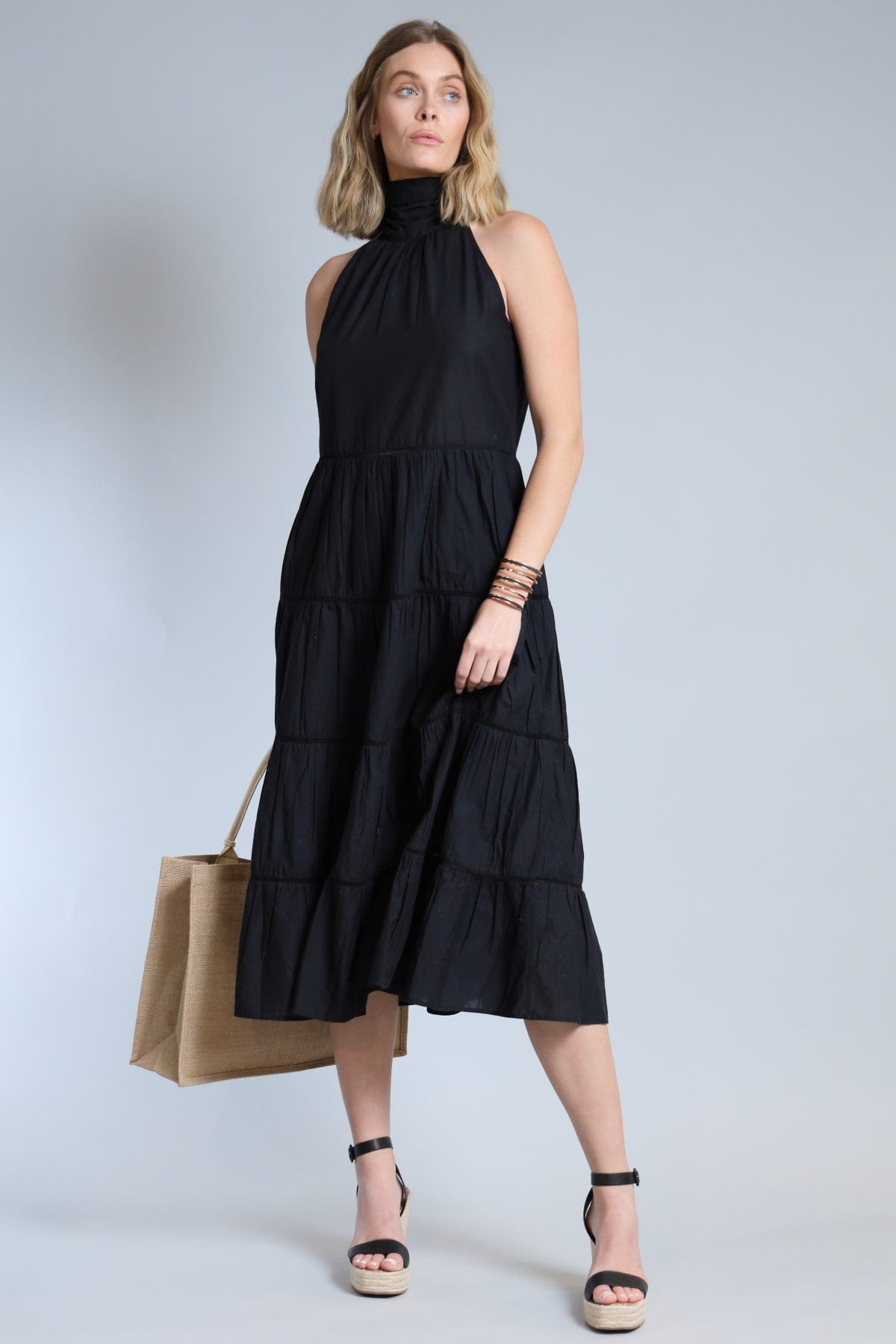 Halter Tiered Maxi Dress