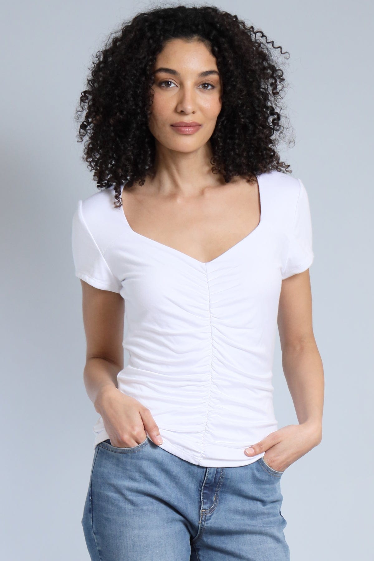 Diamond Neck Jersey Top