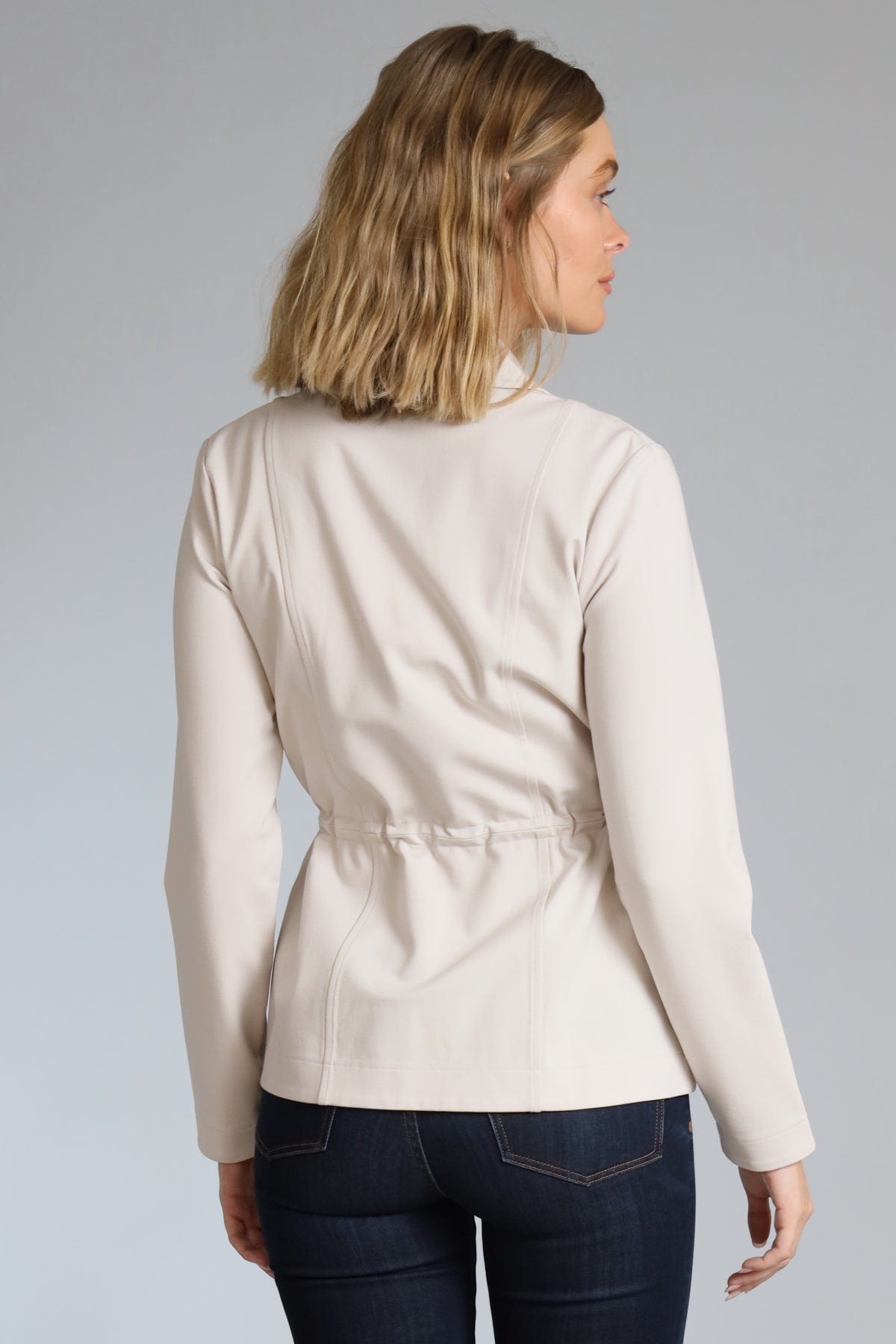 Ponte Drawstring Blazer