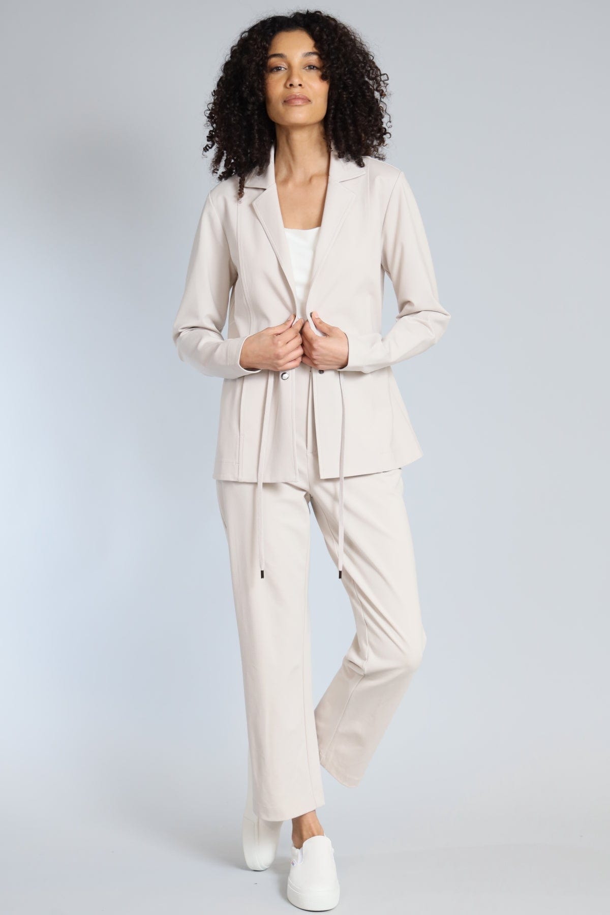 Ponte Drawstring Blazer