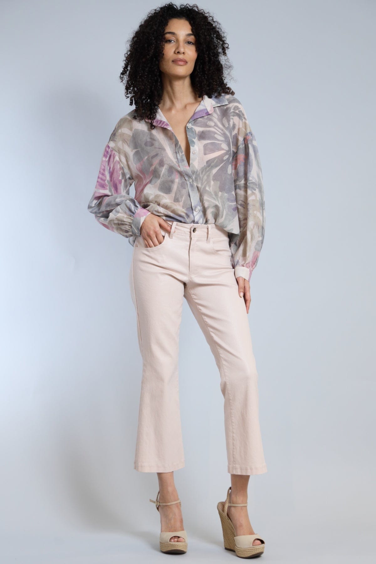 Palm Leave Voile Shirt
