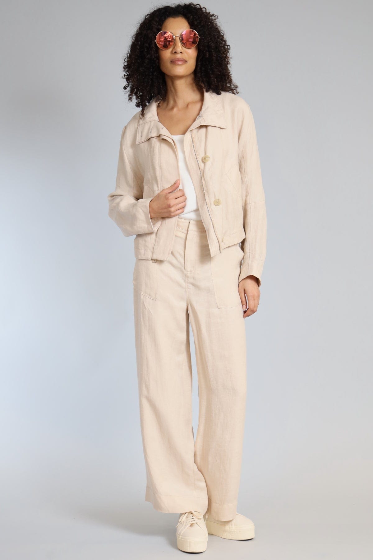 Cargo Pocket Linen Pant