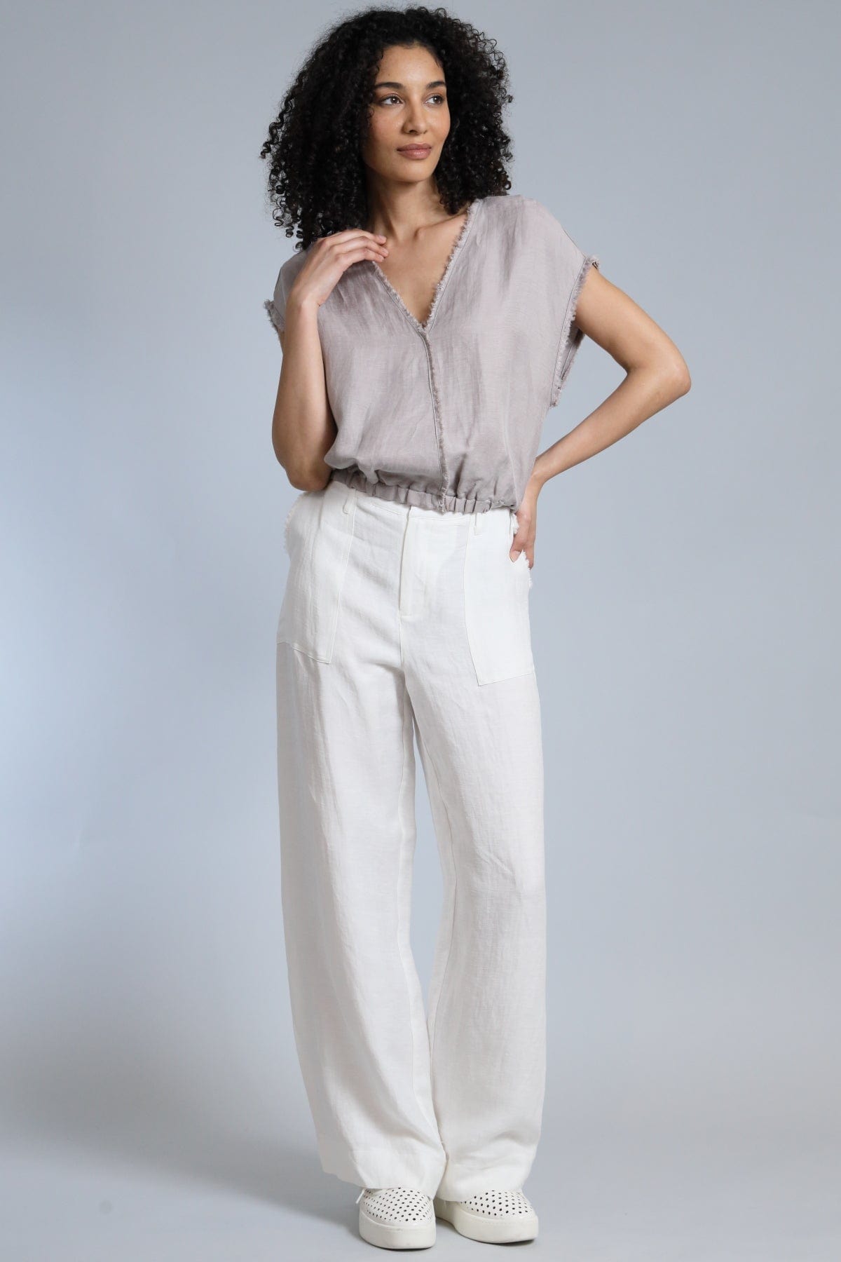 Cargo Pocket Linen Pant