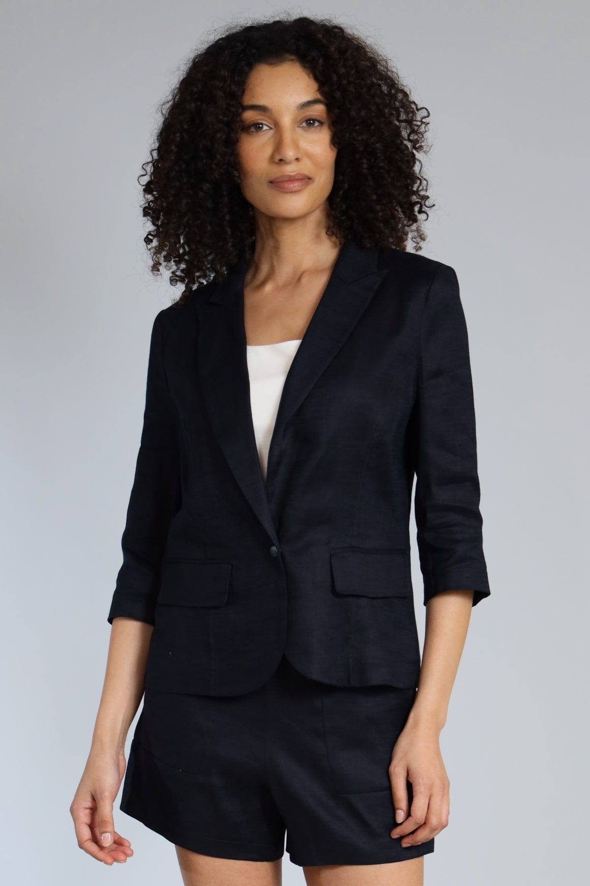 Stretch Linen Twill Blazer
