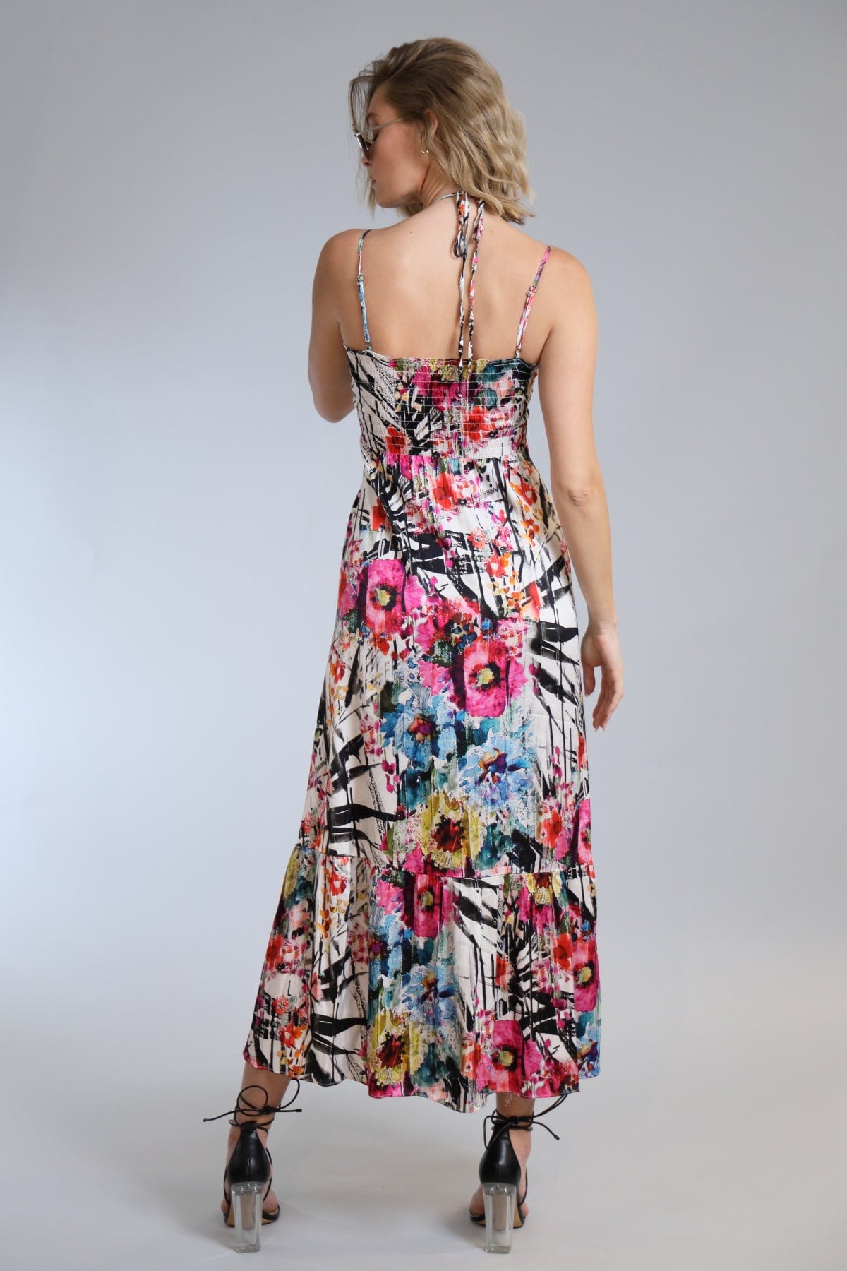 Japanese Garden Keyhole Maxi Dress