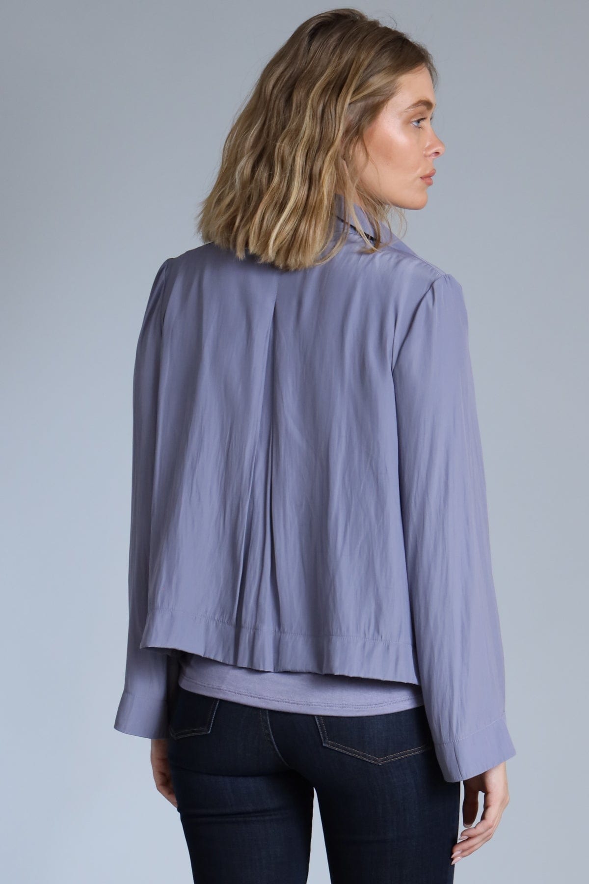Hidden Placket Swing Jacket