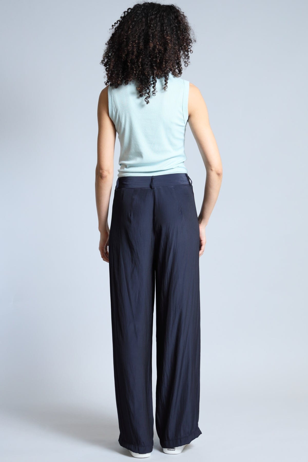 D Satin Straight Leg Pant