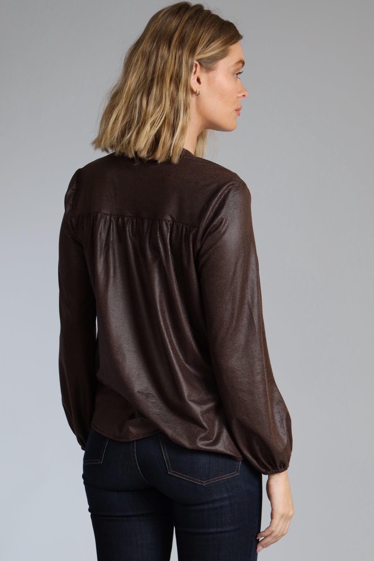 Zoe Leatherette Top