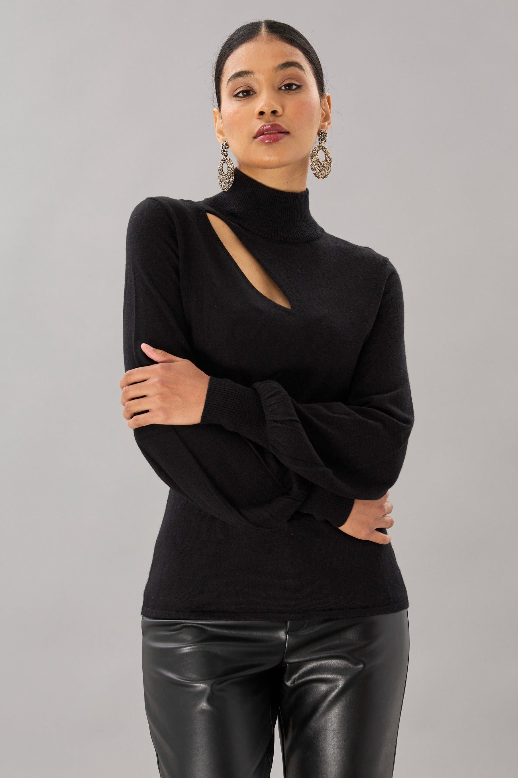 Asymmetrical Peep Sweater
