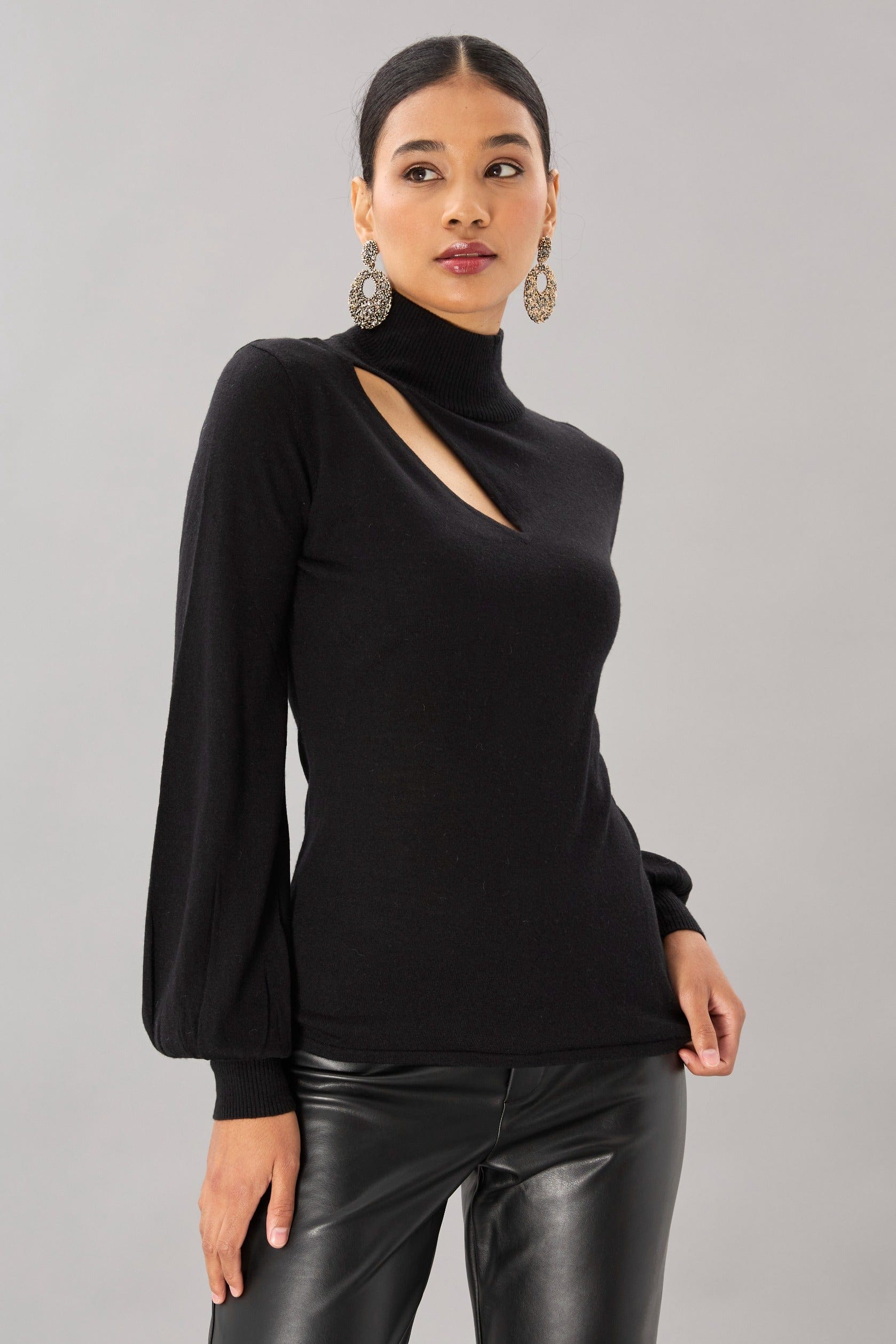 Asymmetrical Peep Sweater