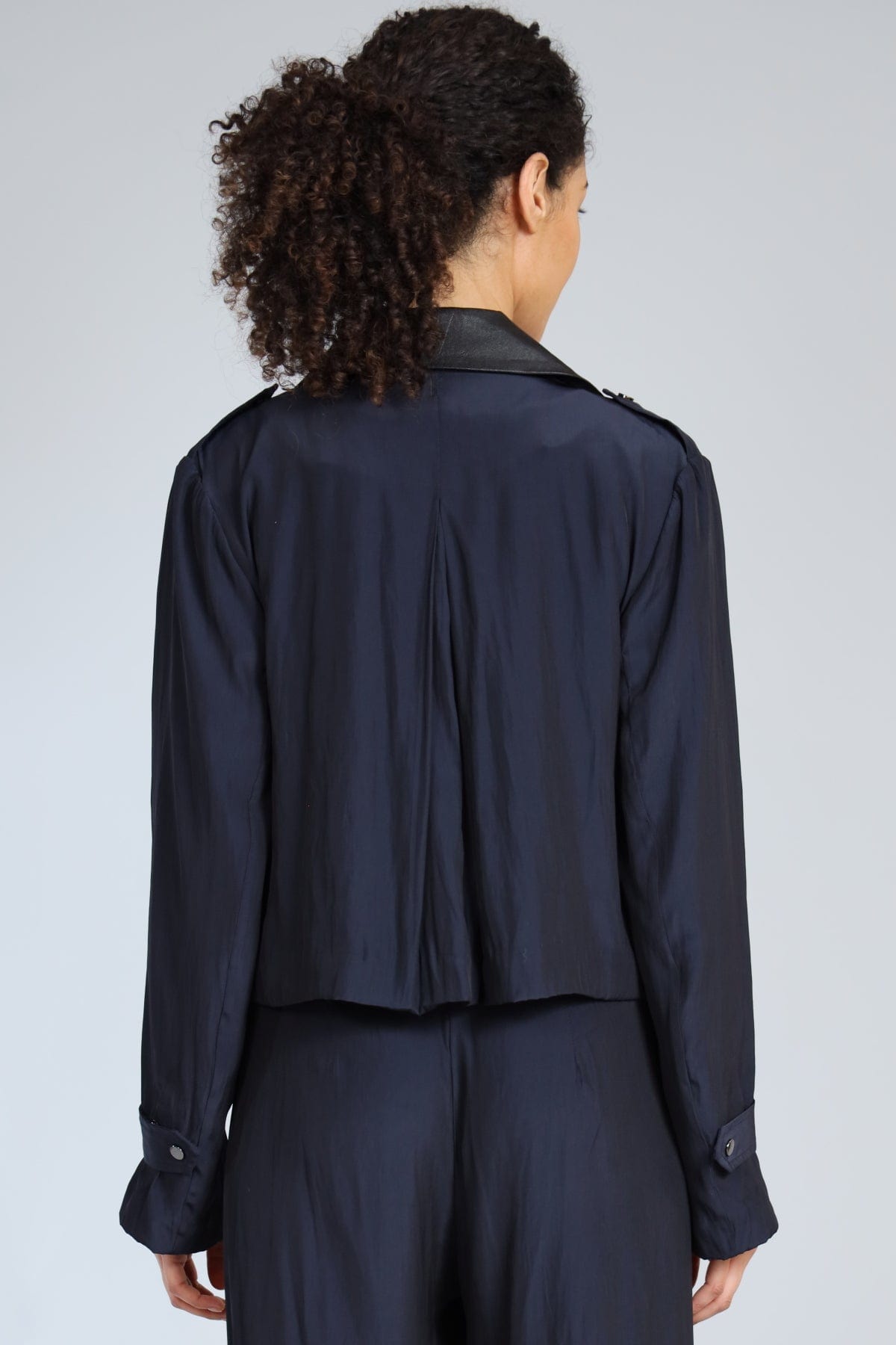 Leather Collar Trench