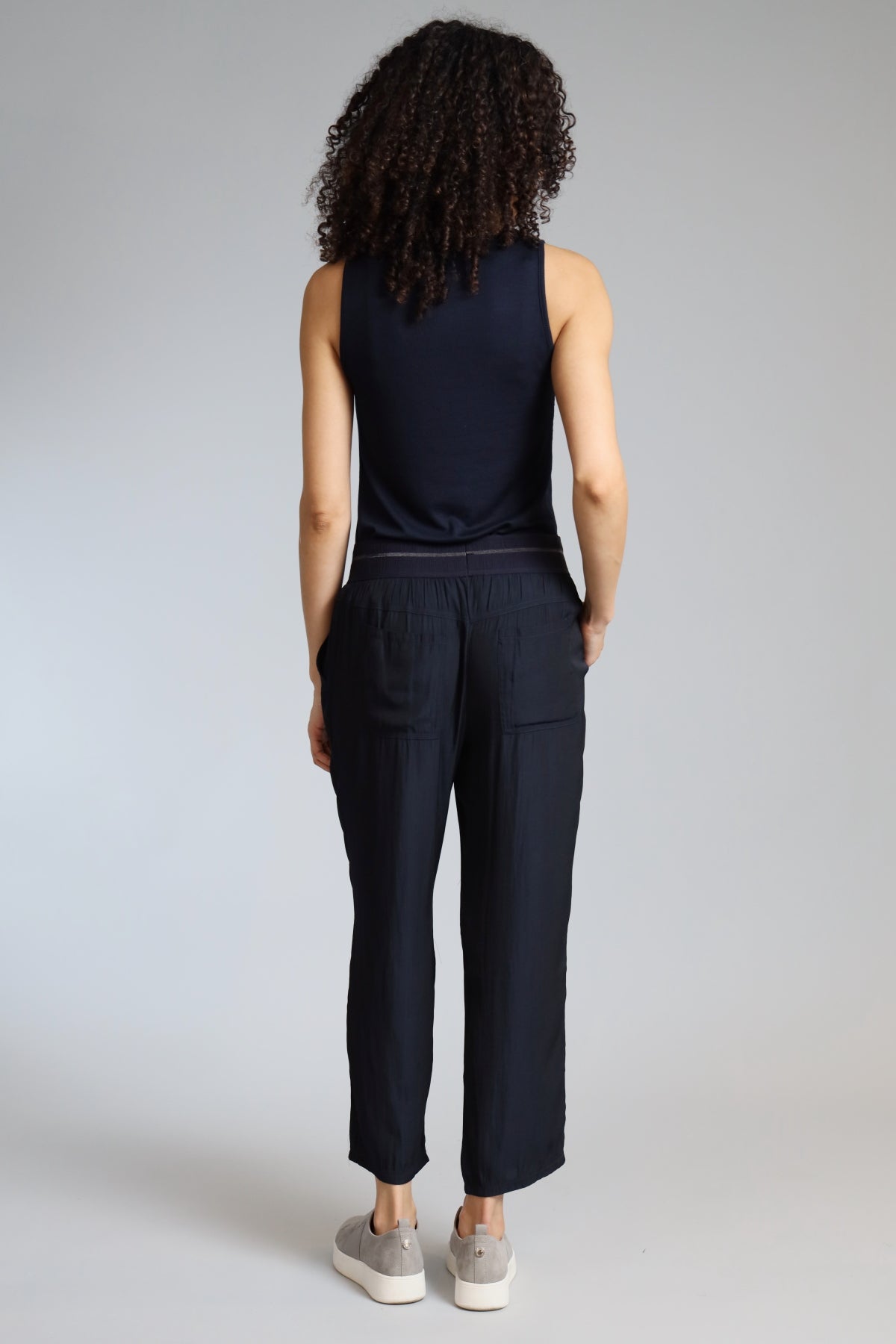 D-Satin Cropped Jogger