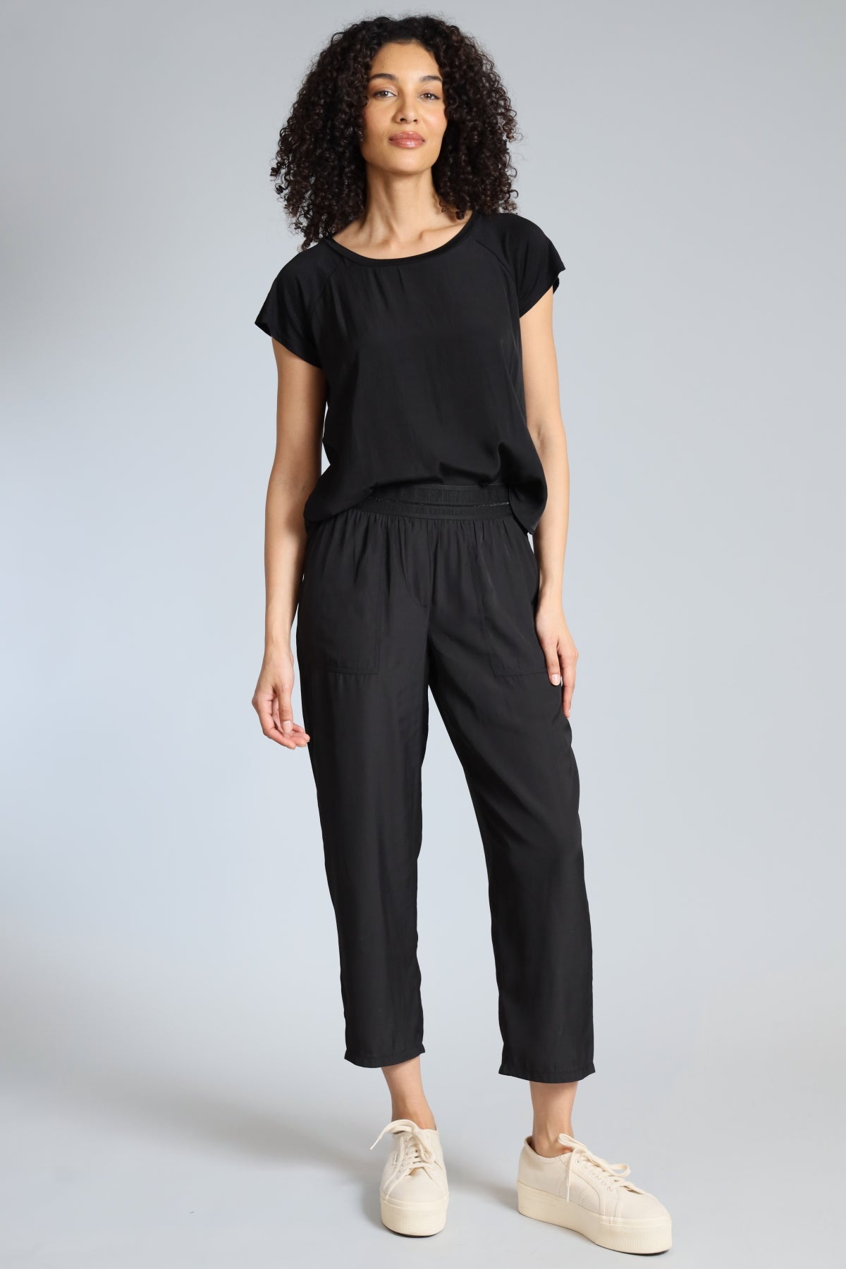 D-Satin Cropped Jogger