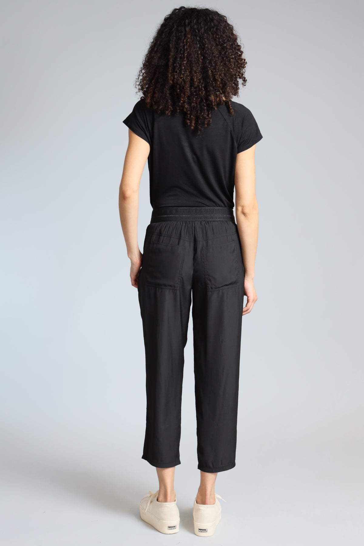 D-Satin Cropped Jogger