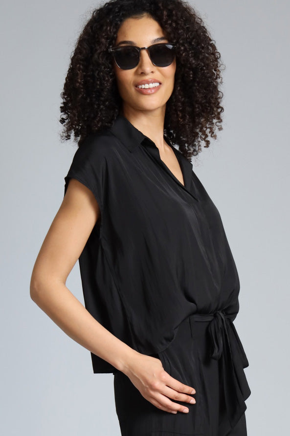 Boxy V-Neck Top