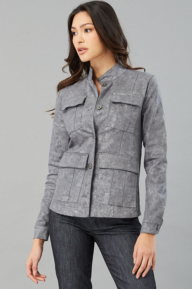 Foil Denim Jean Jacket