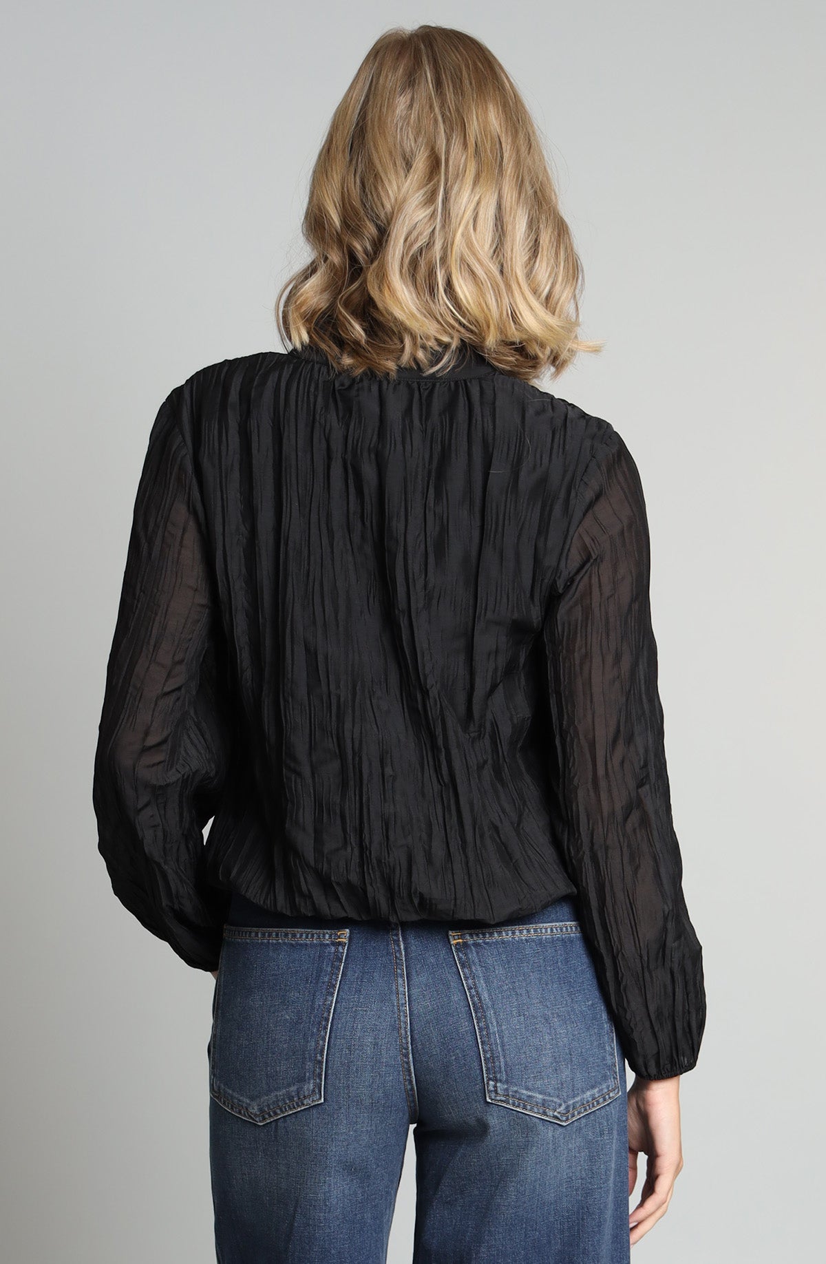 Crinkle Georgette Victorian Top