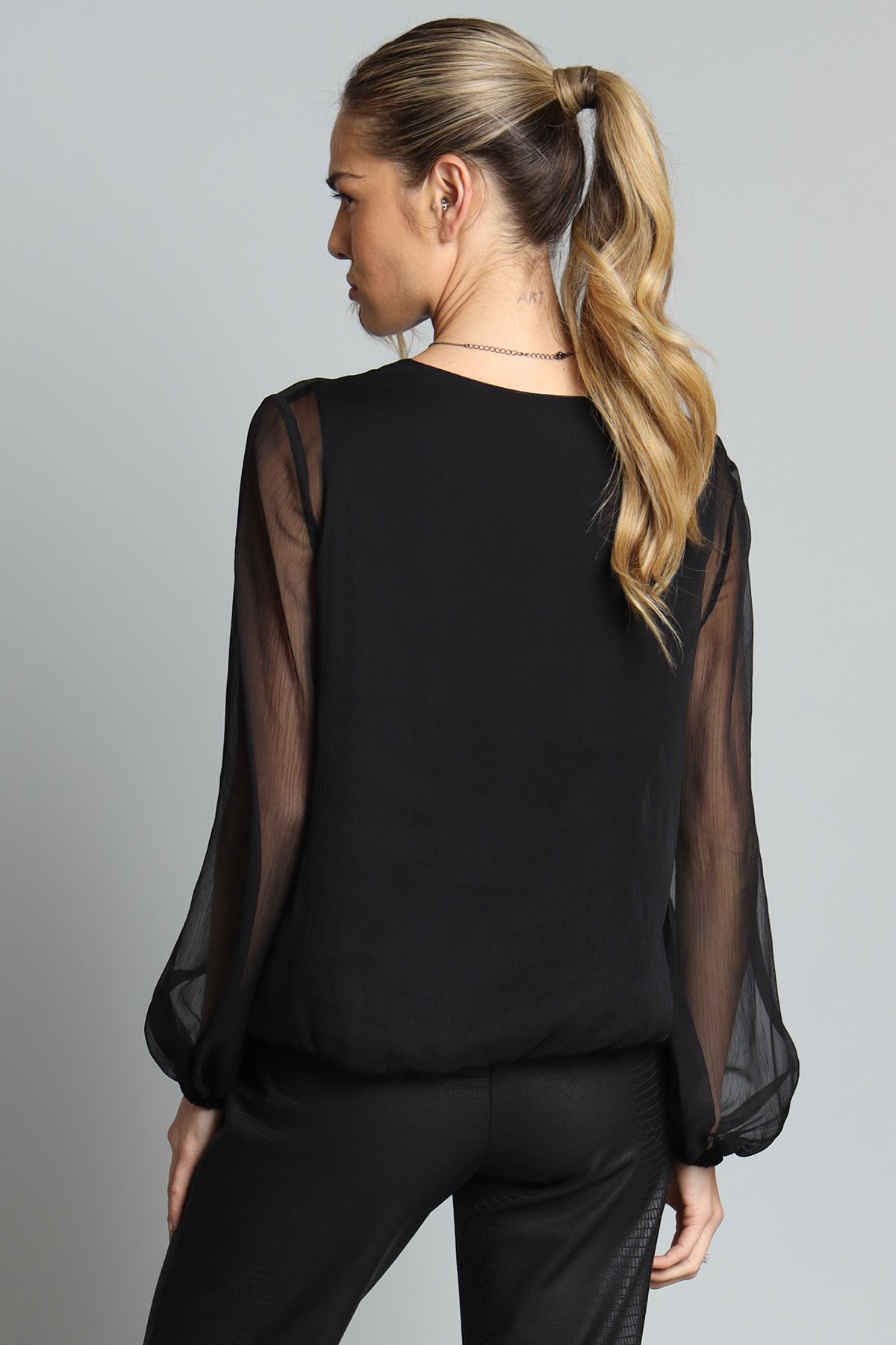 Crinkle Chiffon Top