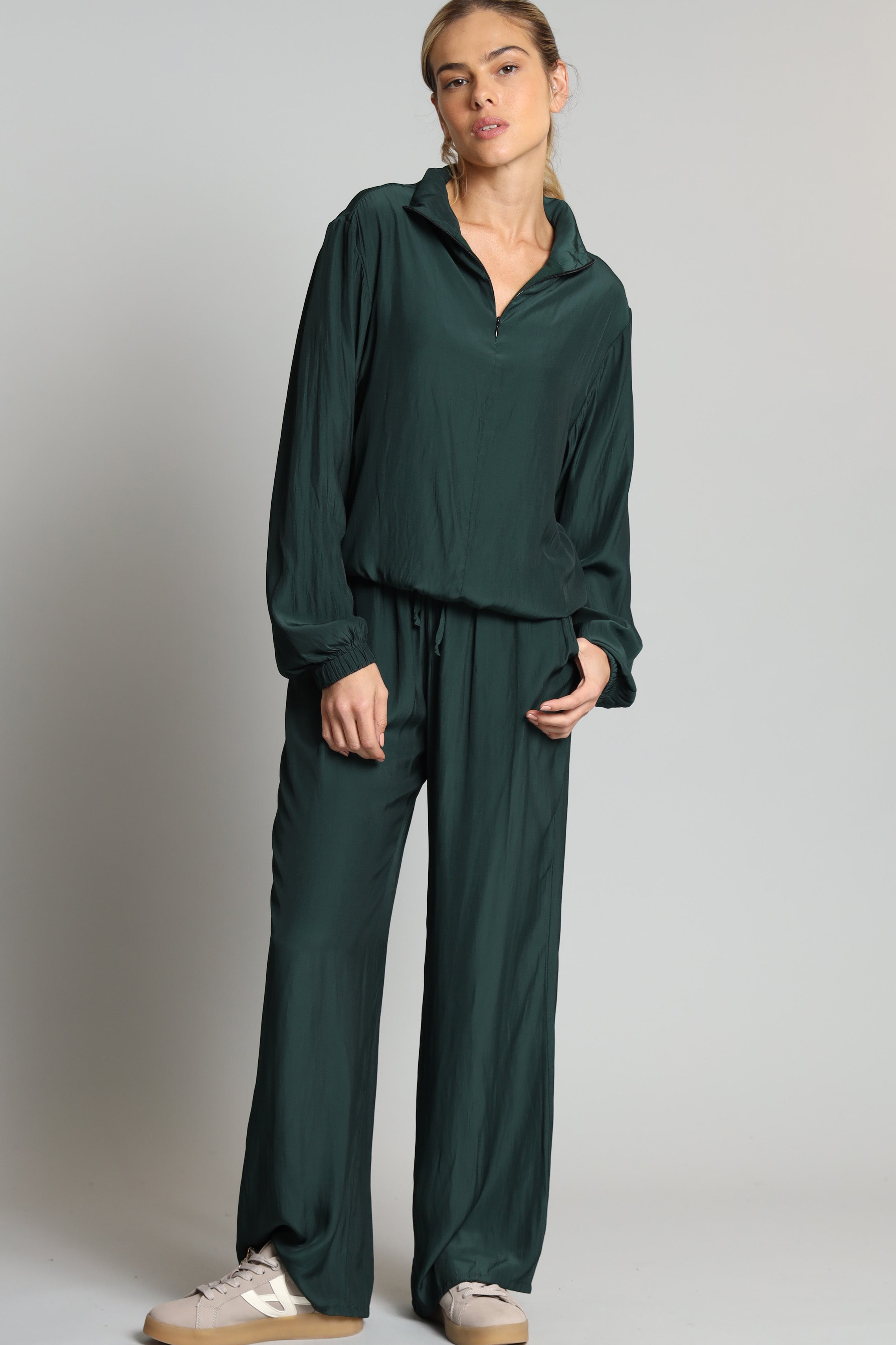 Flat Front D Satin Trouser