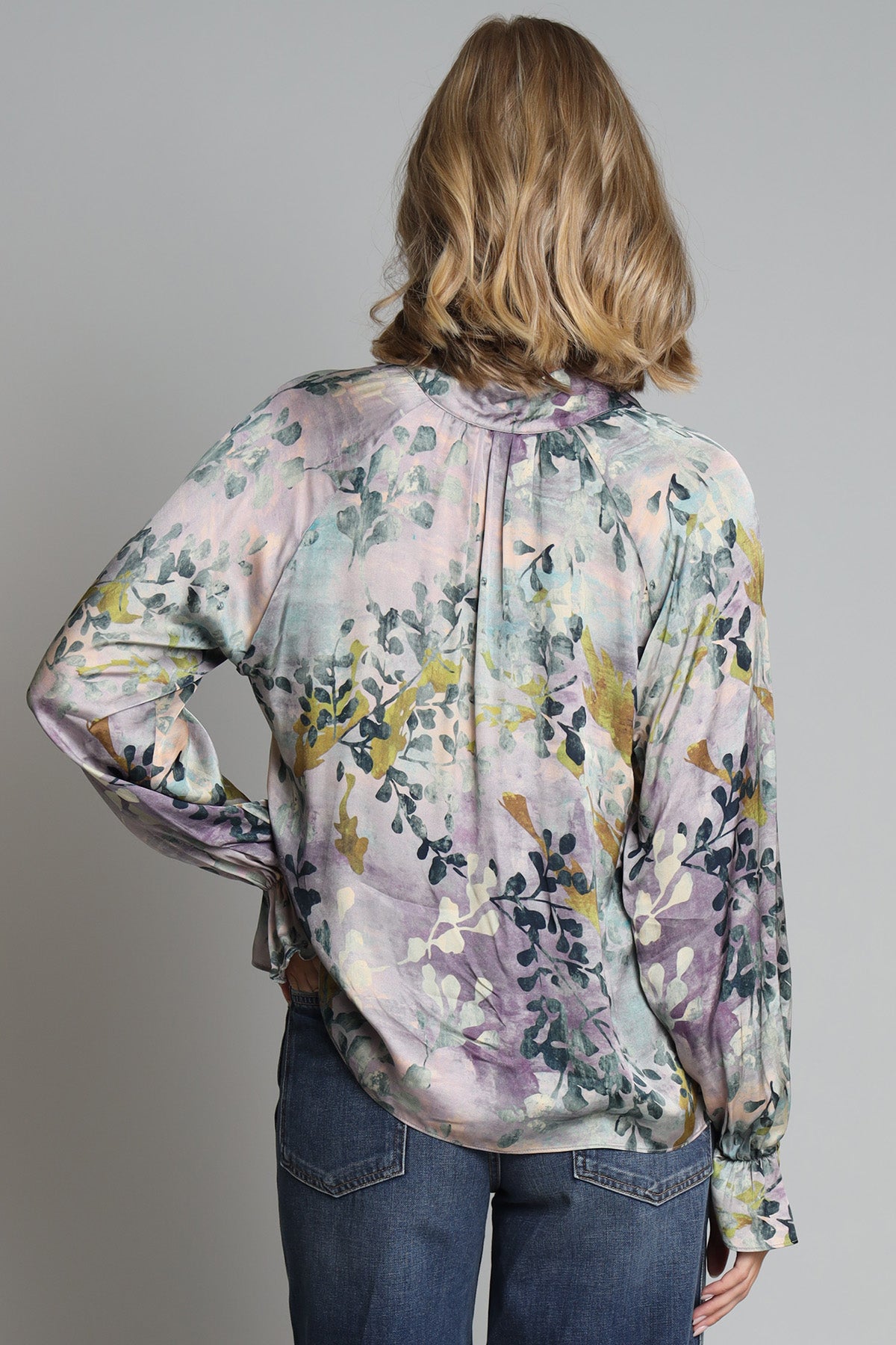 Plum Garden Peasant Top