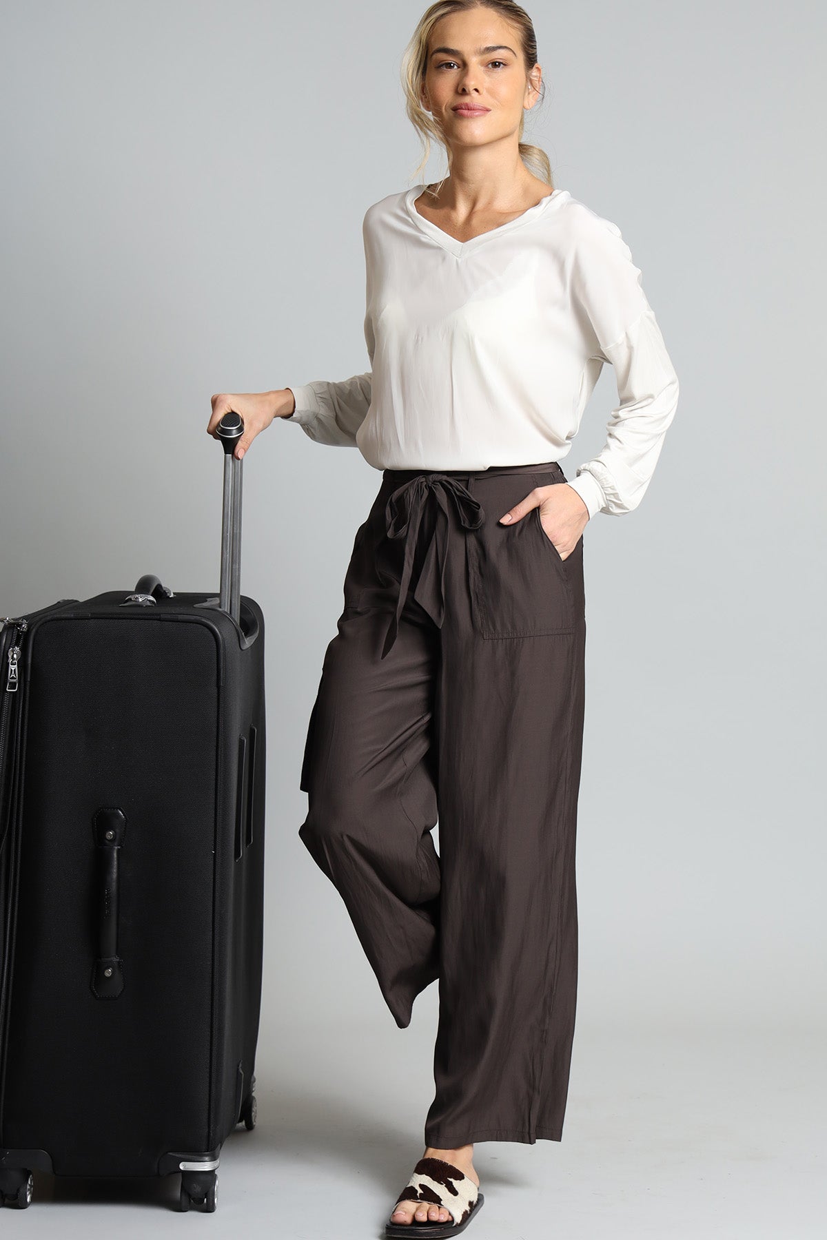 Belted D-Satin Cargo