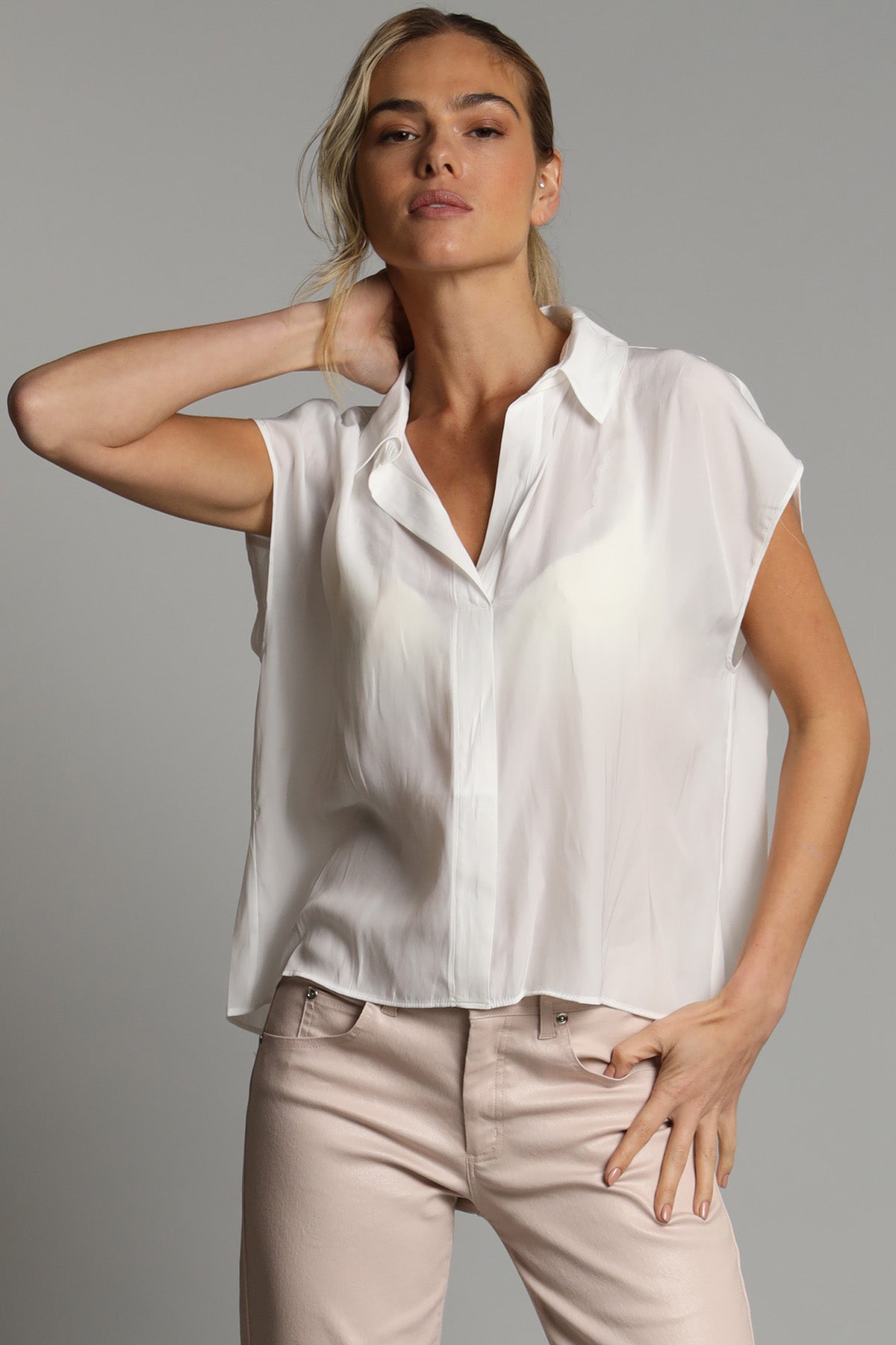 Boxy V-Neck Top