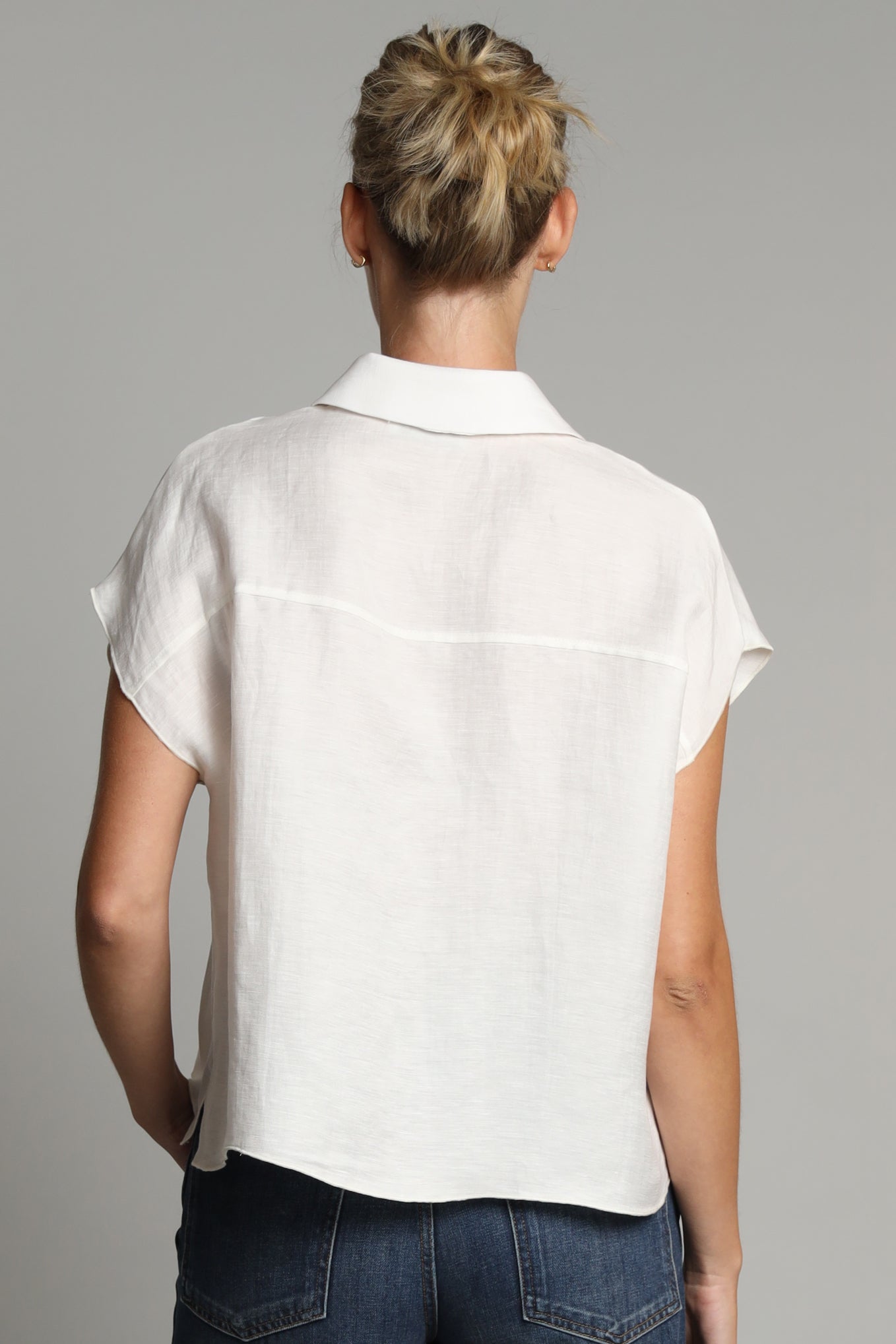 Cupro Linen Boxy Top