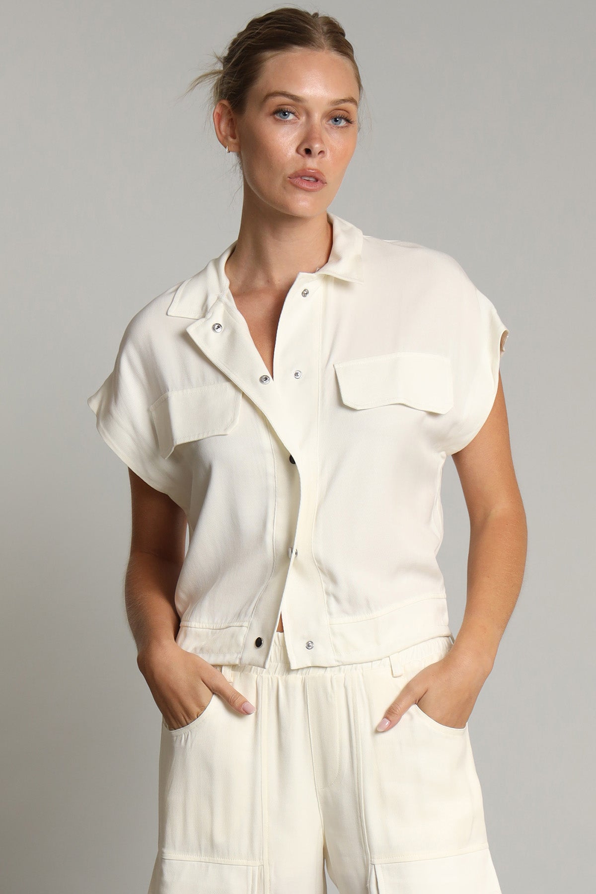 Linen Cupro Twill Vest