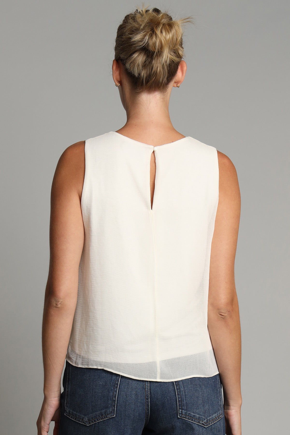 Hammered Chiffon Tank Top
