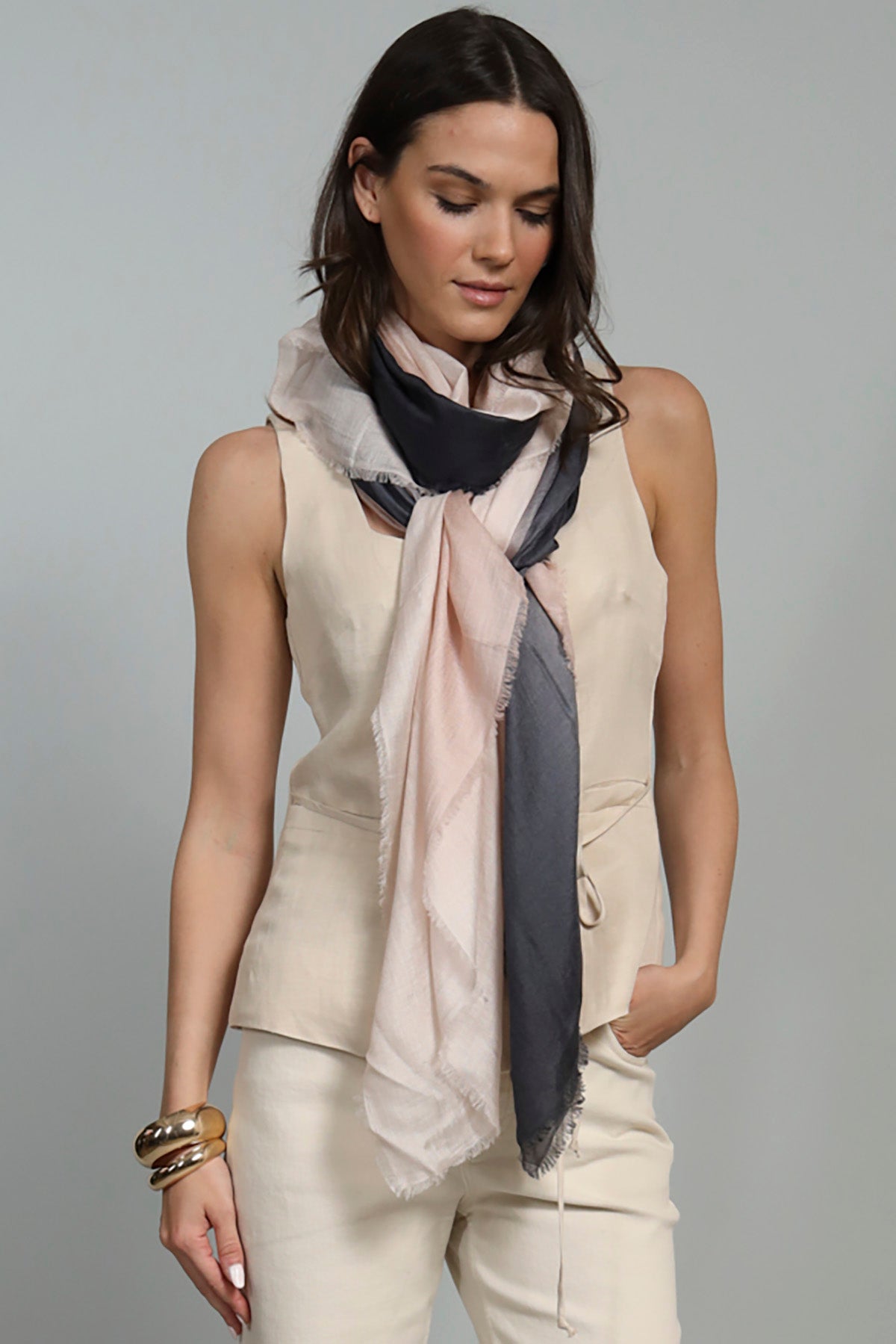 Vintage Dip-Dye Scarf